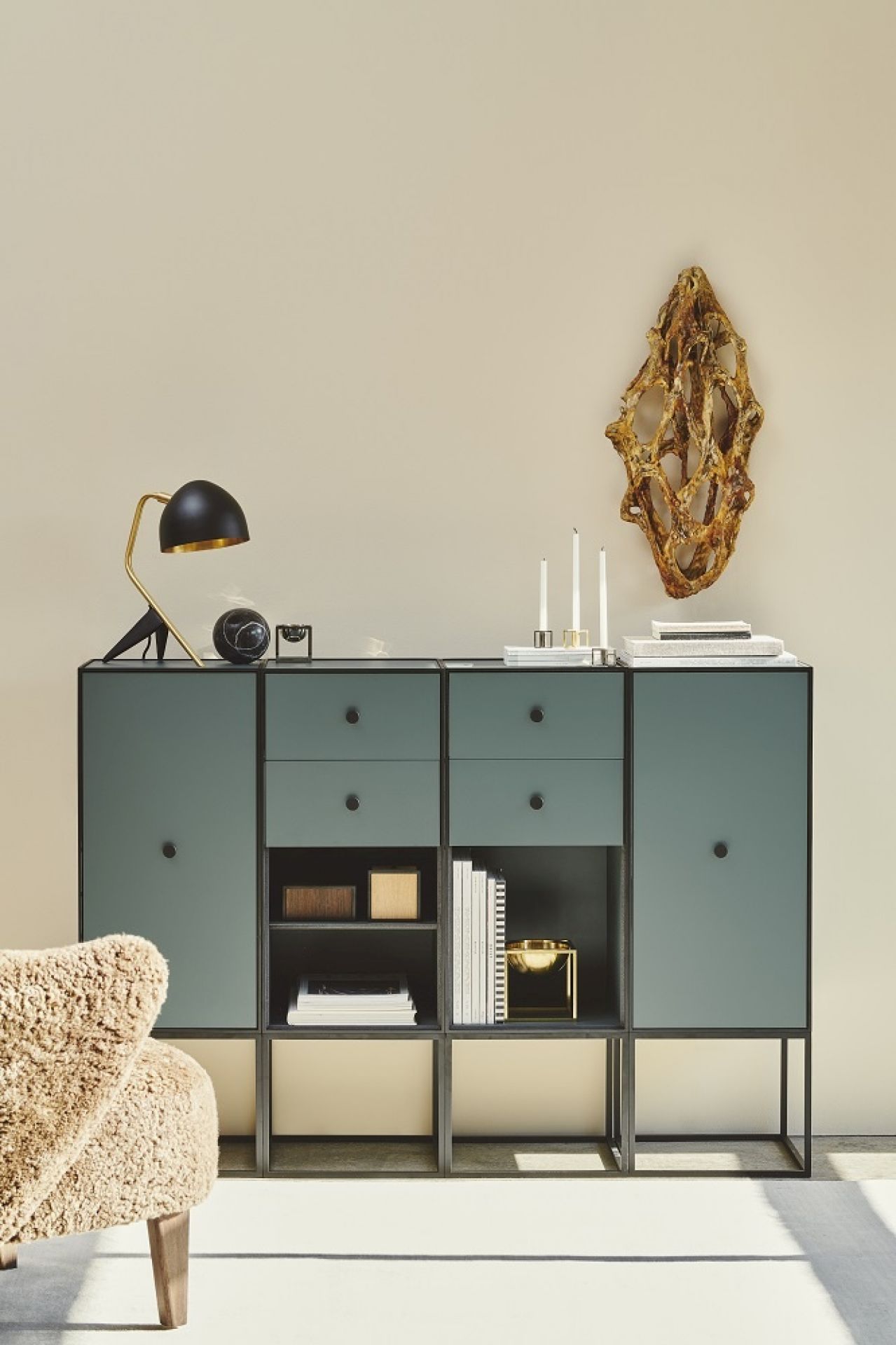 Frame 70 Sideboard Element with Door and 2 Shelves Audo