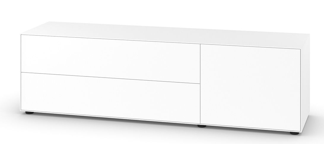 Nex Pur Box Lowboard / Sideboard with Drawer and Door Horizontal Piure QUICK SHIP