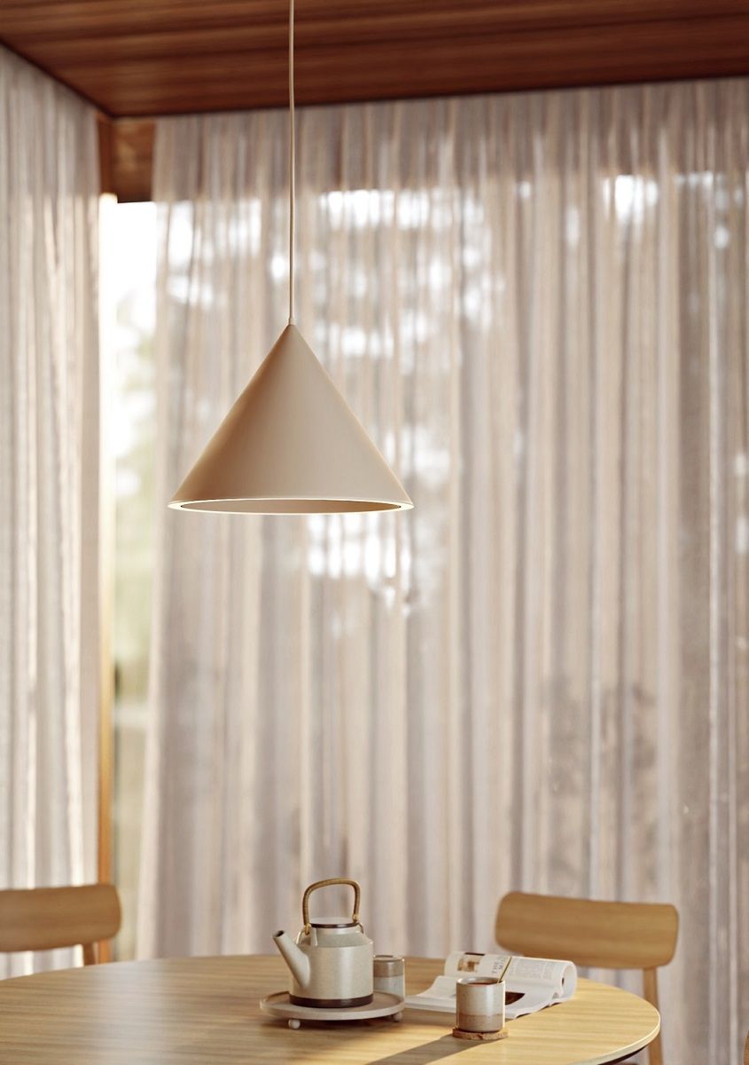 Annular Pendant Light L Woud Beige Annular Pendant Light L Woud Beige
