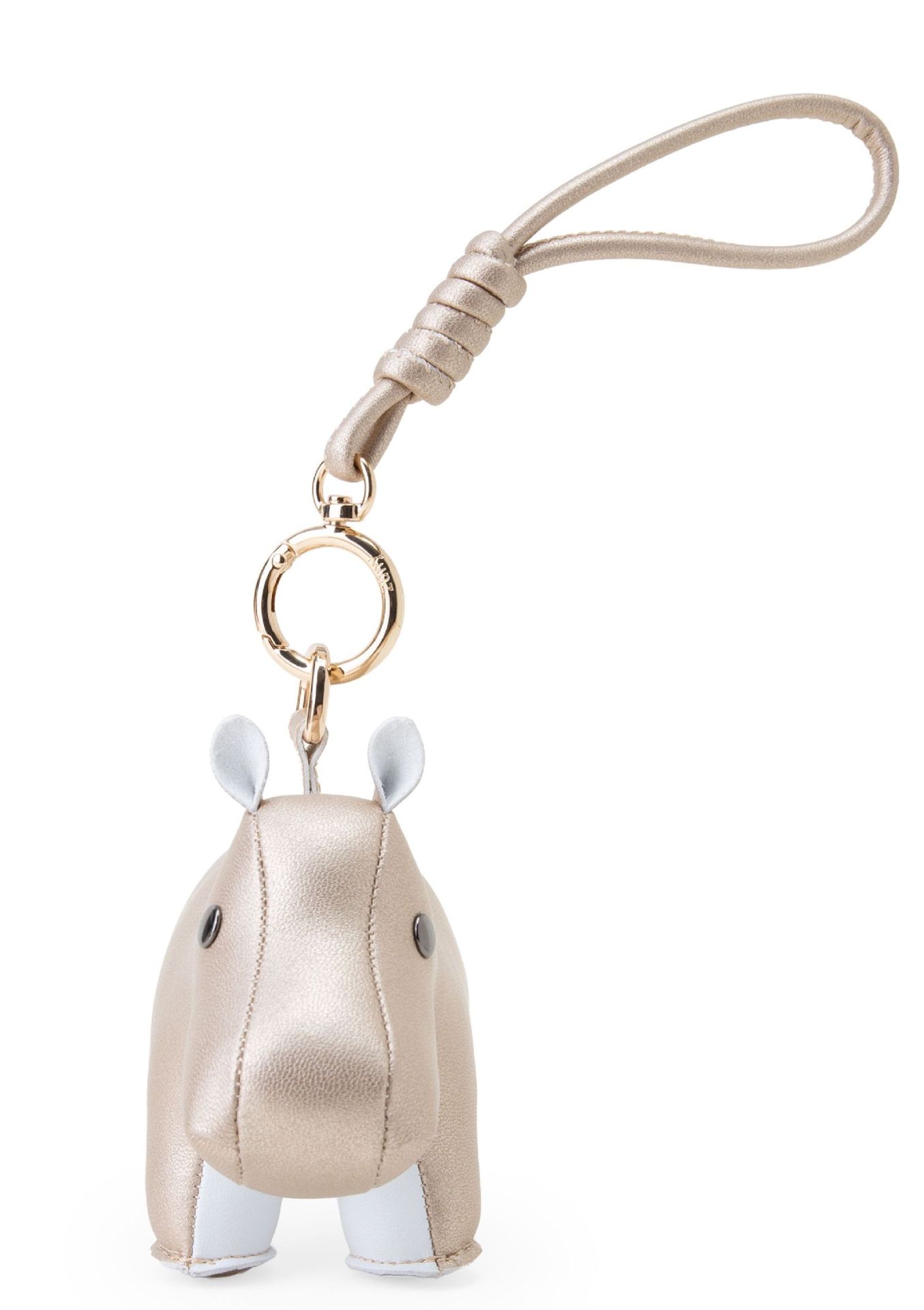 Bag Charm Hippo Gold/White Züny
