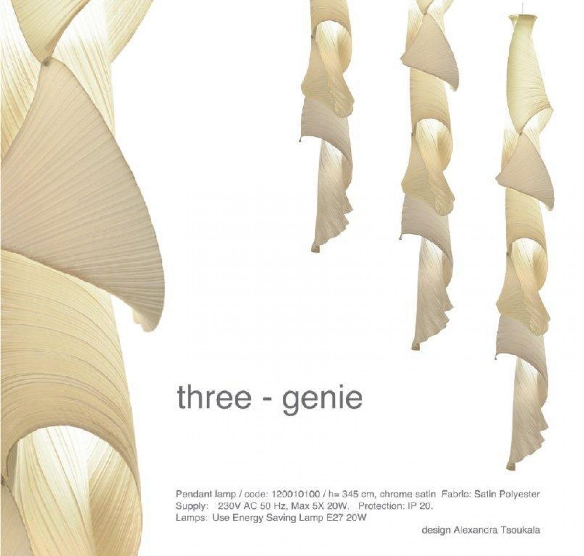 Three-Genie Pendant light Alexandra Tsoukala