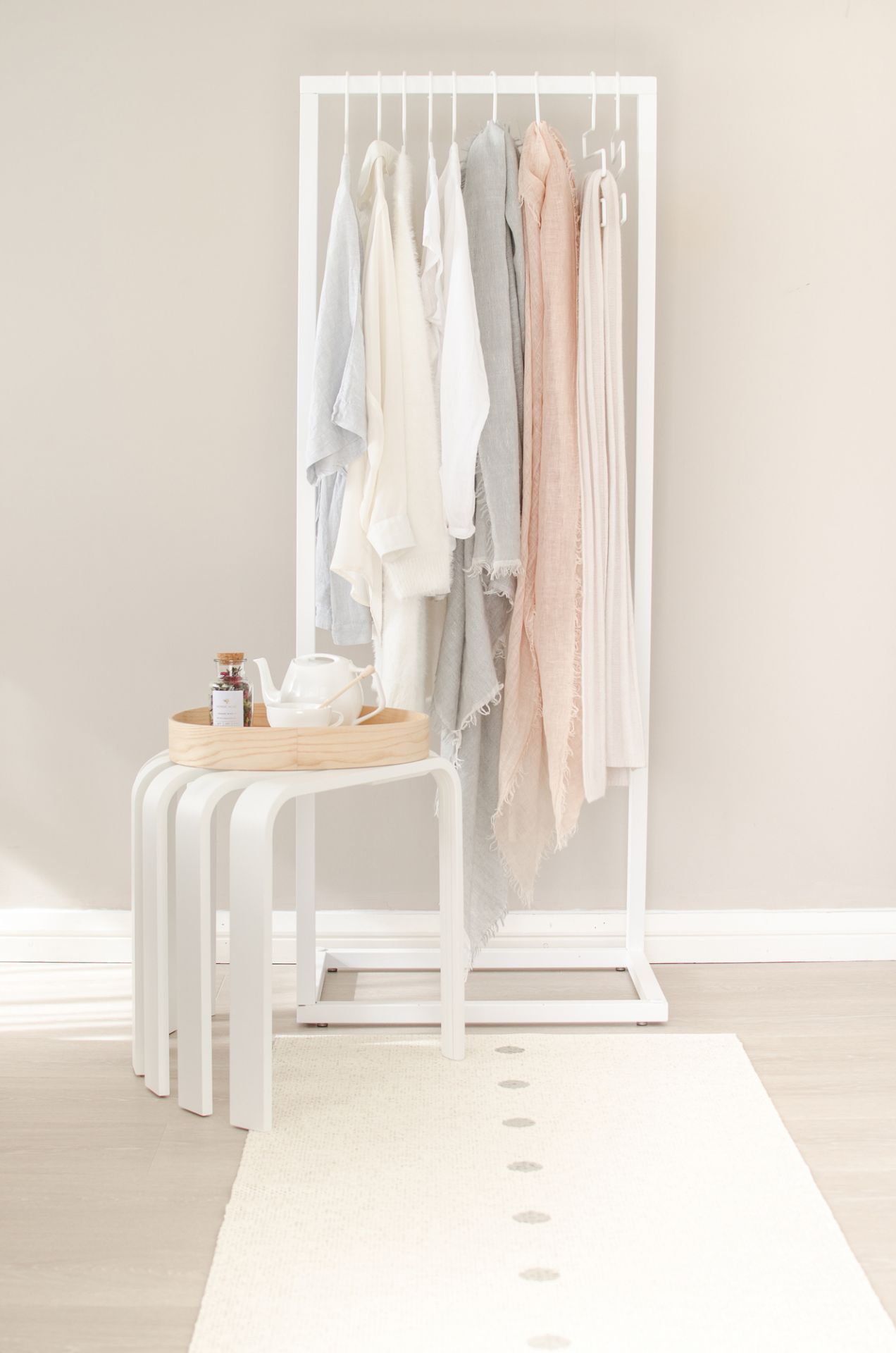 Peg Plastic Carpet 70x140 cm Pappelina linen