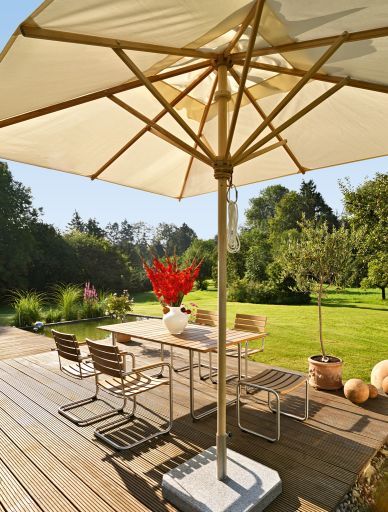  Classic Umbrella / Parasol nature / pulley Weishäupl
