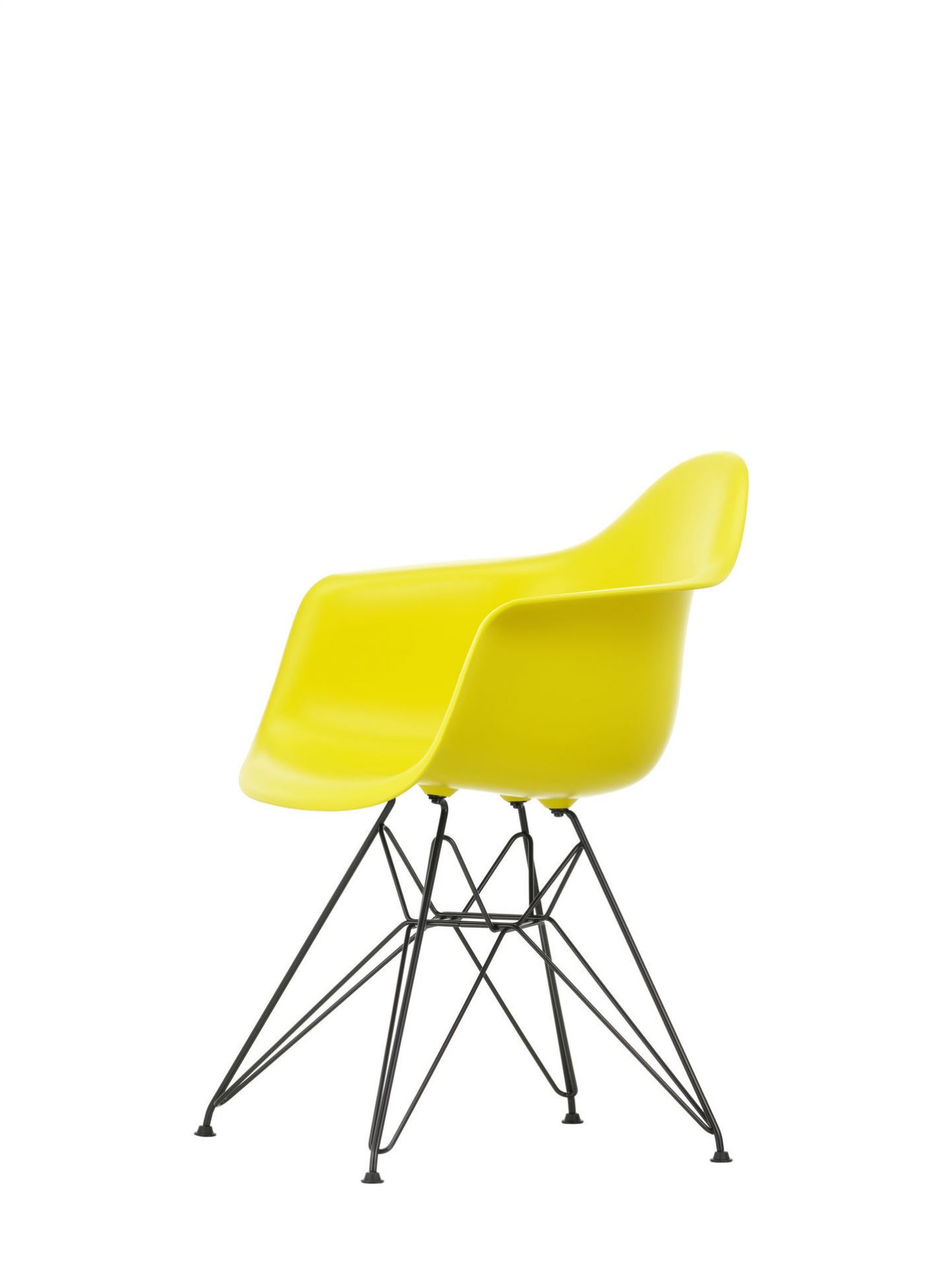 Eames Plastic Arm Chair DAR Chair Vitra Black - Sea blue