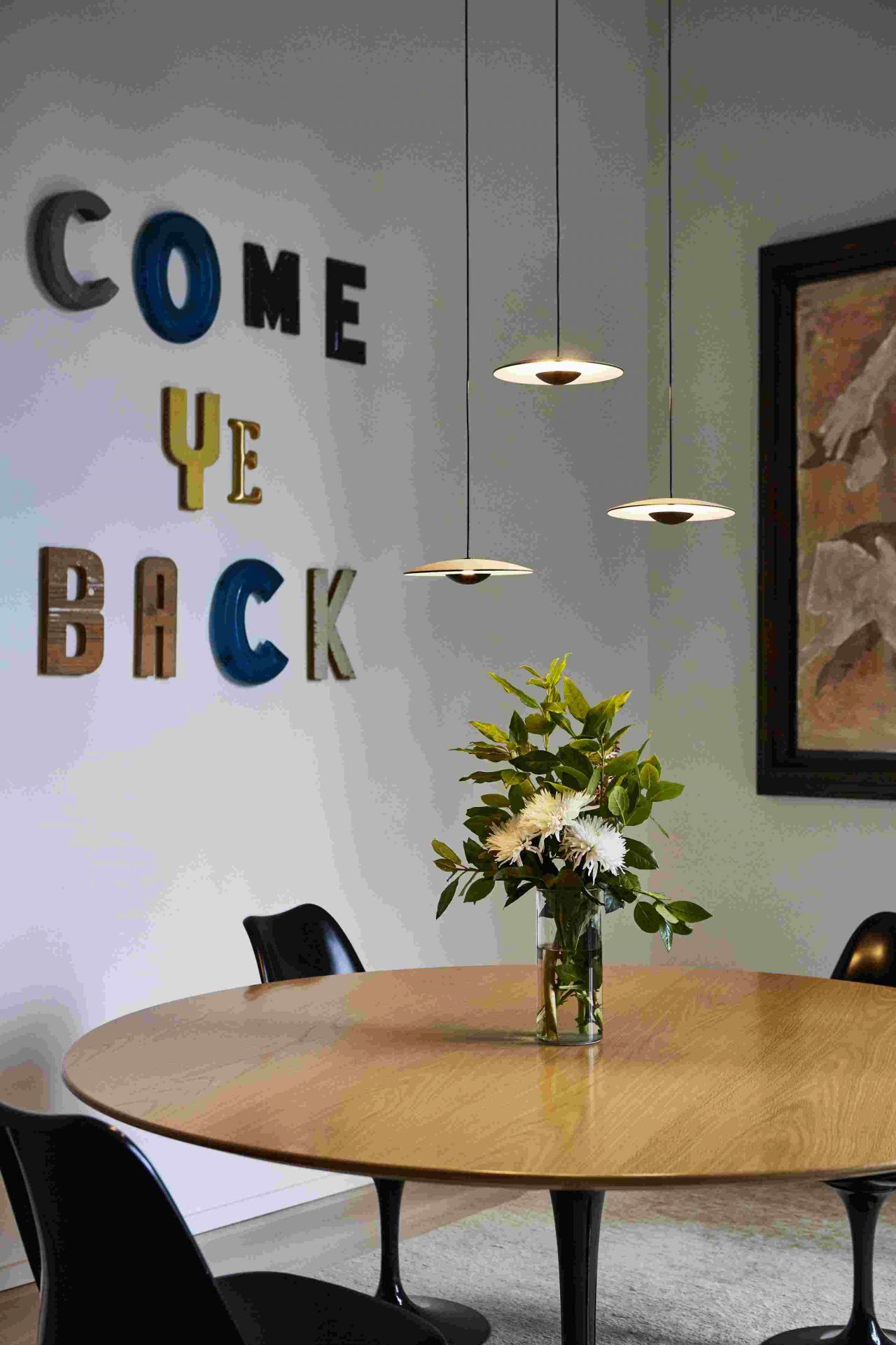 Ginger 20x3 LED Pendant light marset Oak-White