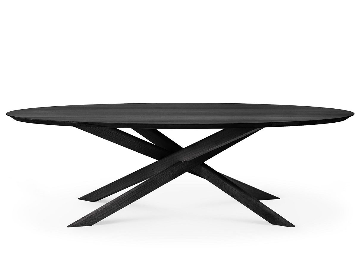 Mikado Dining Table Oak black oval Ethnicraft