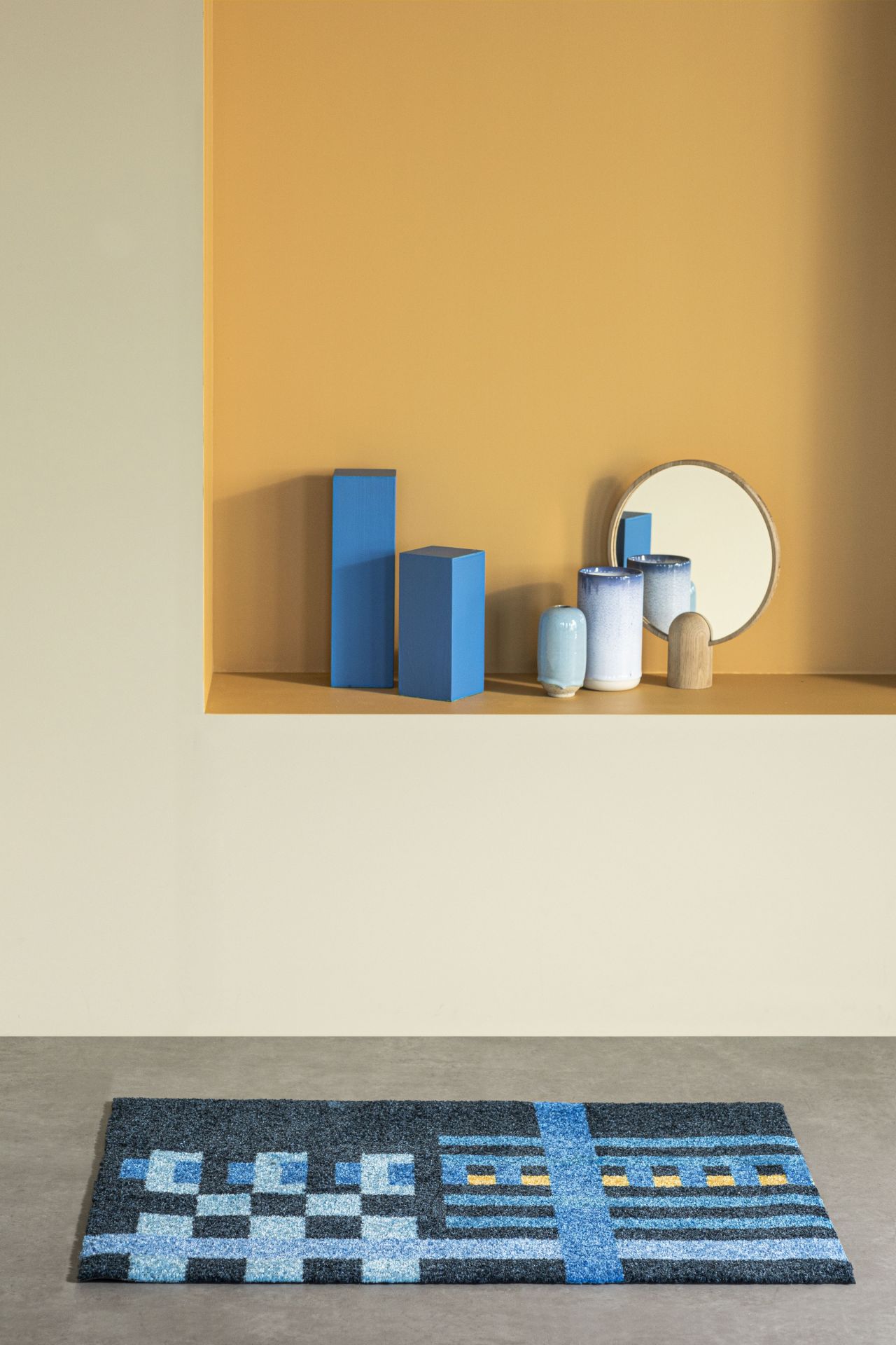 Loom Doormat Bauhaus Blue 60x85 cm Heymat