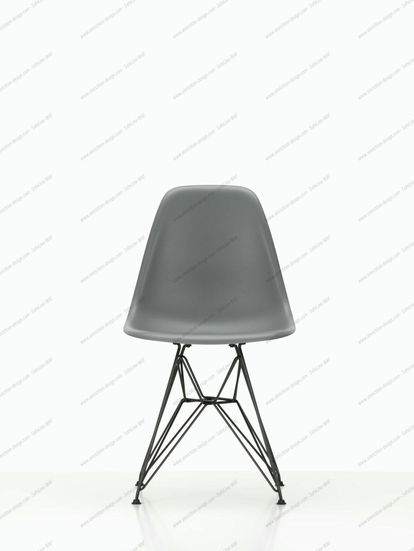 Eames Plastic Side Chair DSR Chair Vitra Black-Pale Pink