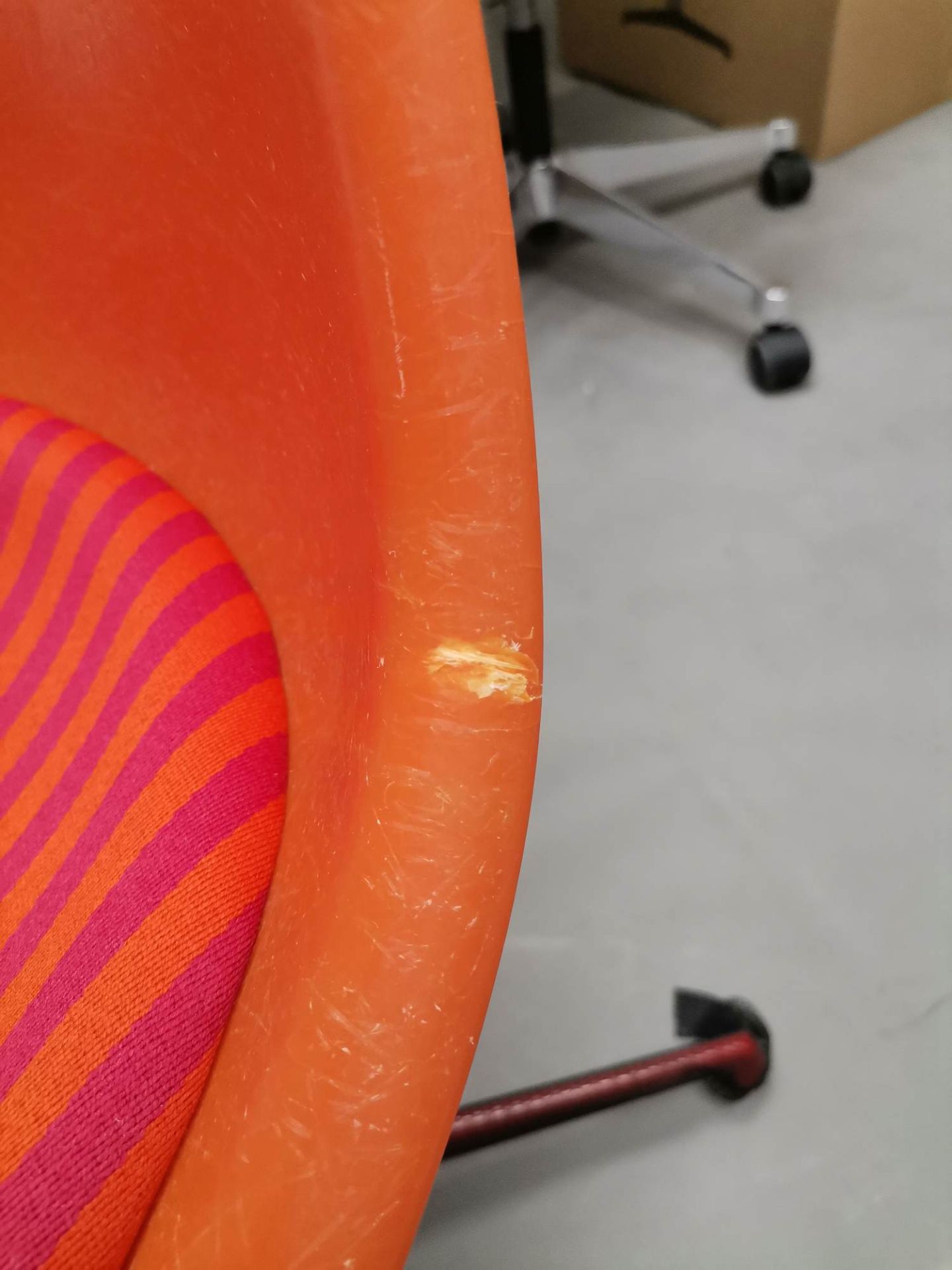 Eames Fibreglass Side Chair La Fonda Red Orange Vitra LIMITED EDITION COLD EXEMPLARY