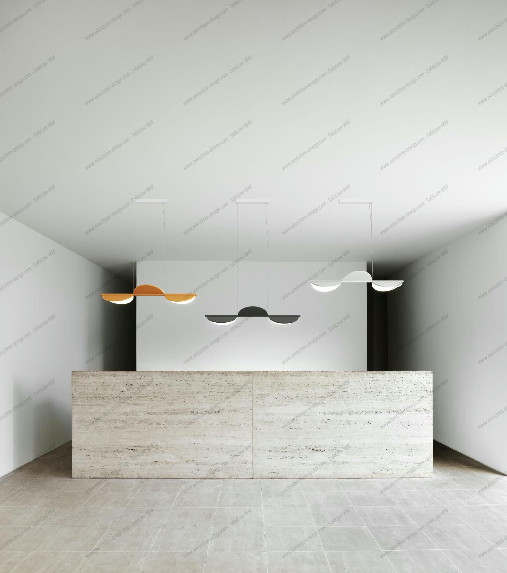 Almendra Linear S3 pendant lamp Flos Nude