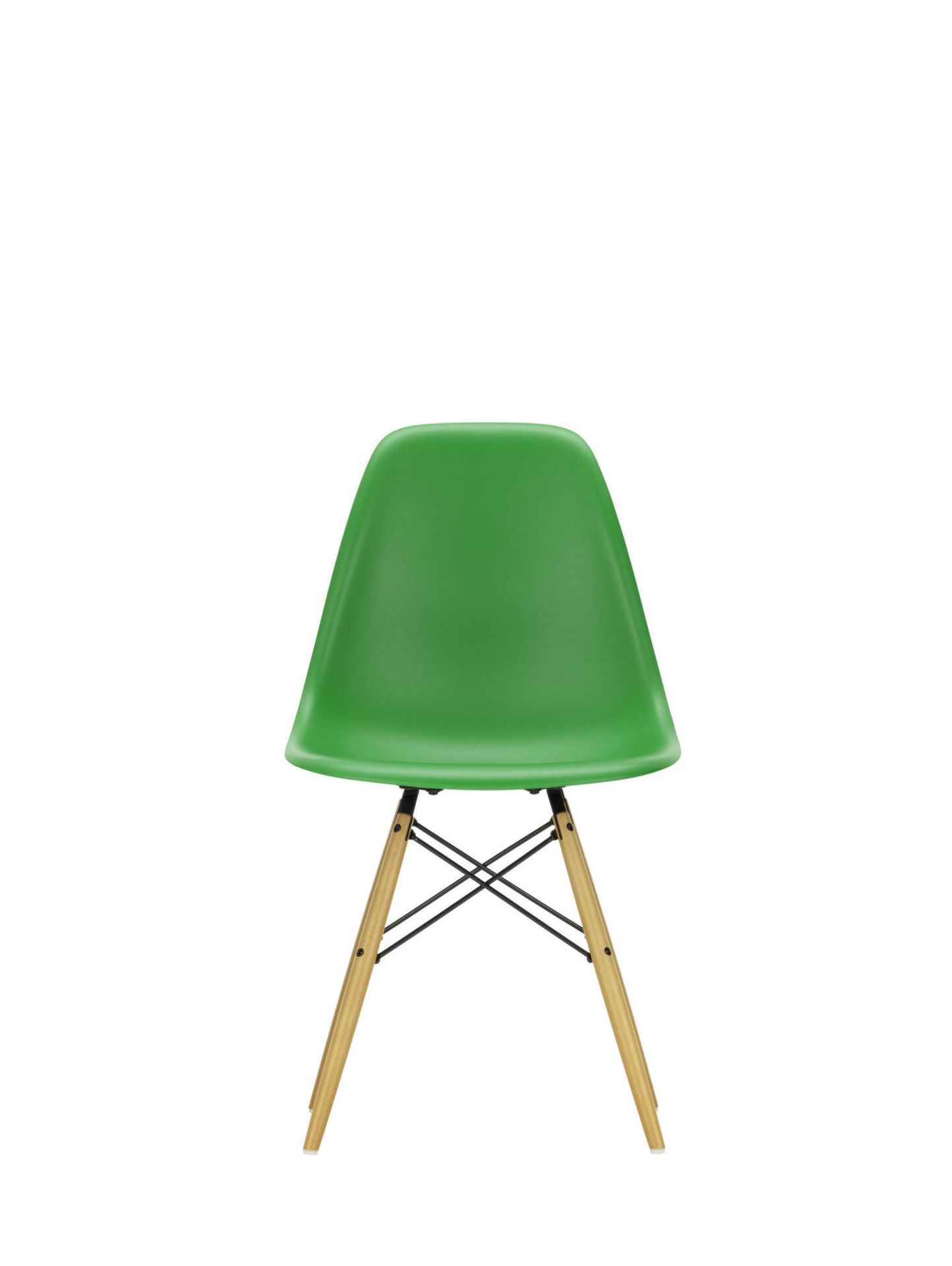 Eames Plastic Side Chair DSW Chair Vitra Maple yellowish - Mustard