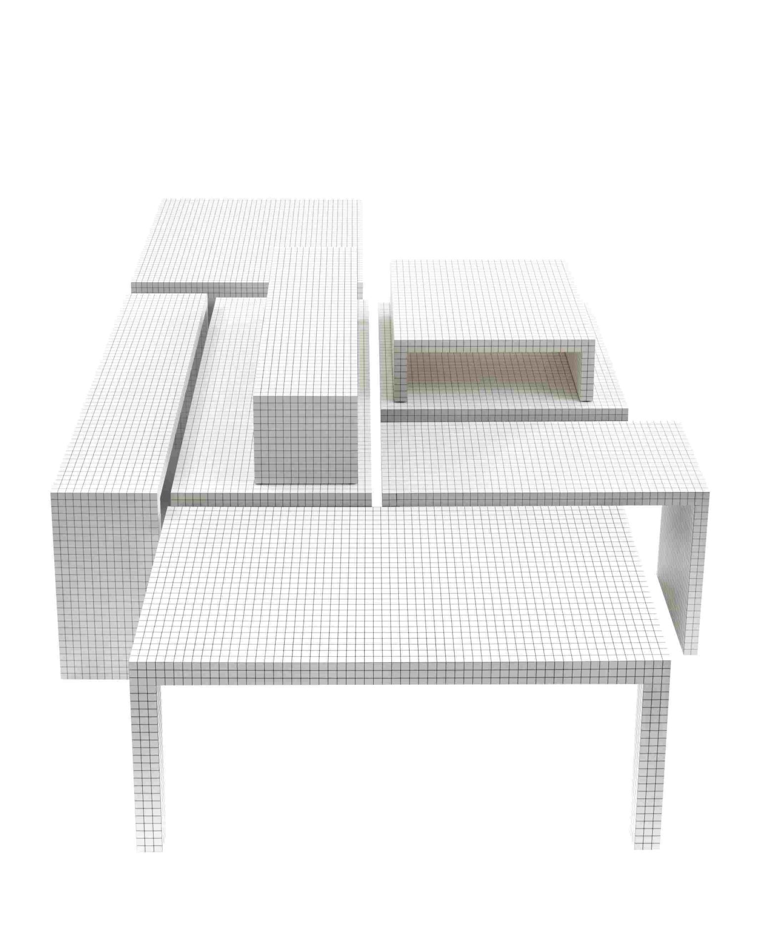 Quaderna table with drawer Zanotta EXHIBITION PIECE