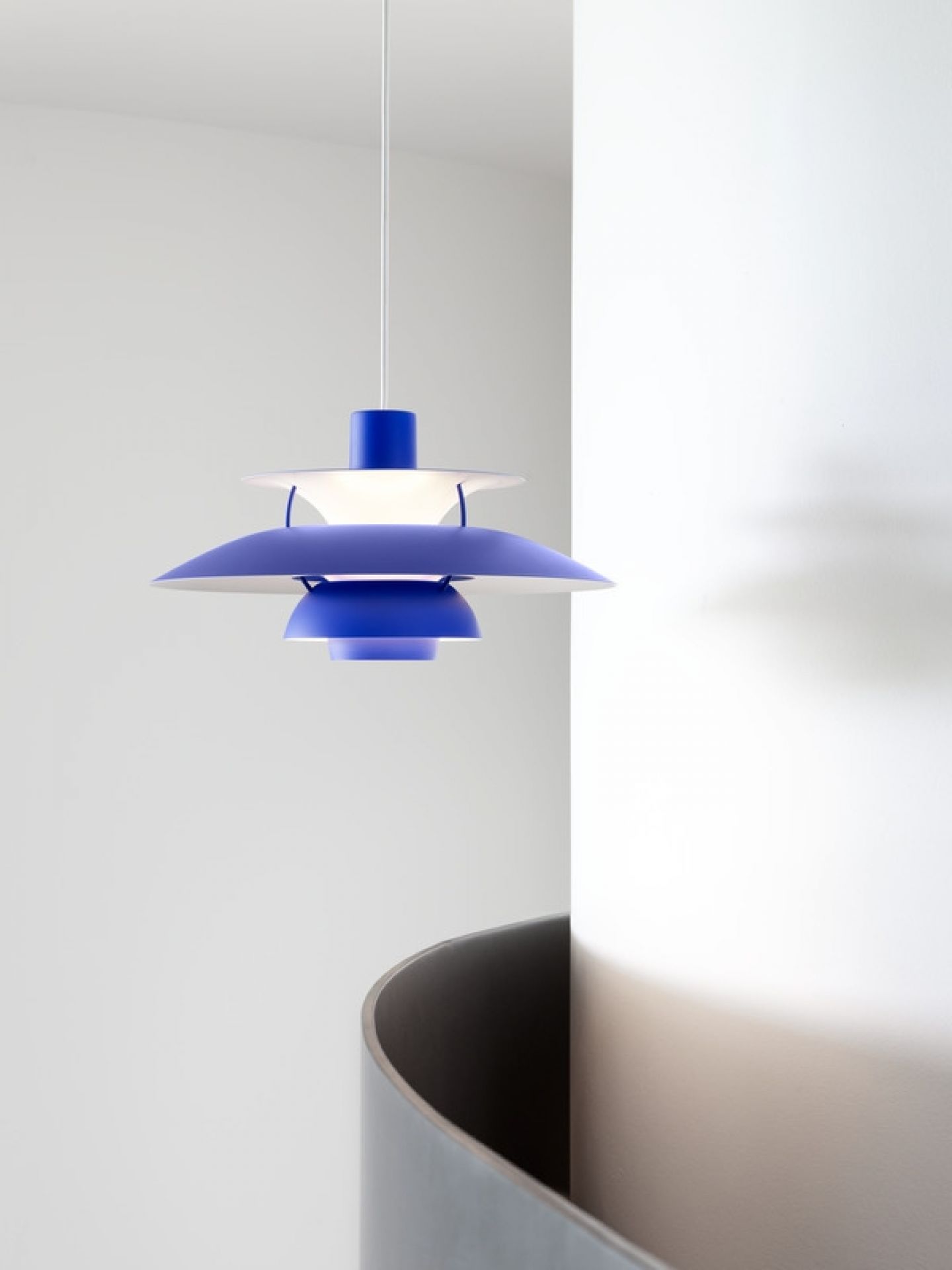 PH 5 Monochrome Pendant light Louis Poulsen Dusty Indigo