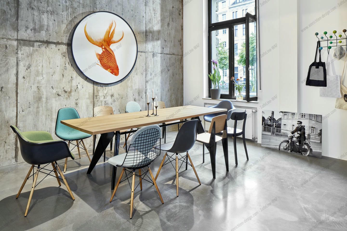 Eames Plastic Arm Chair DAW Chair Fully upholstered Vitra
