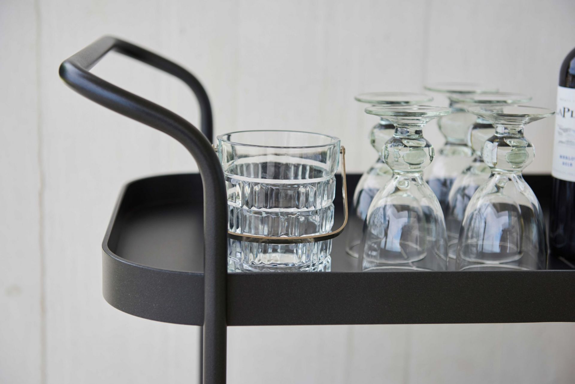 Roll Bar cart lava grey Cane-Line