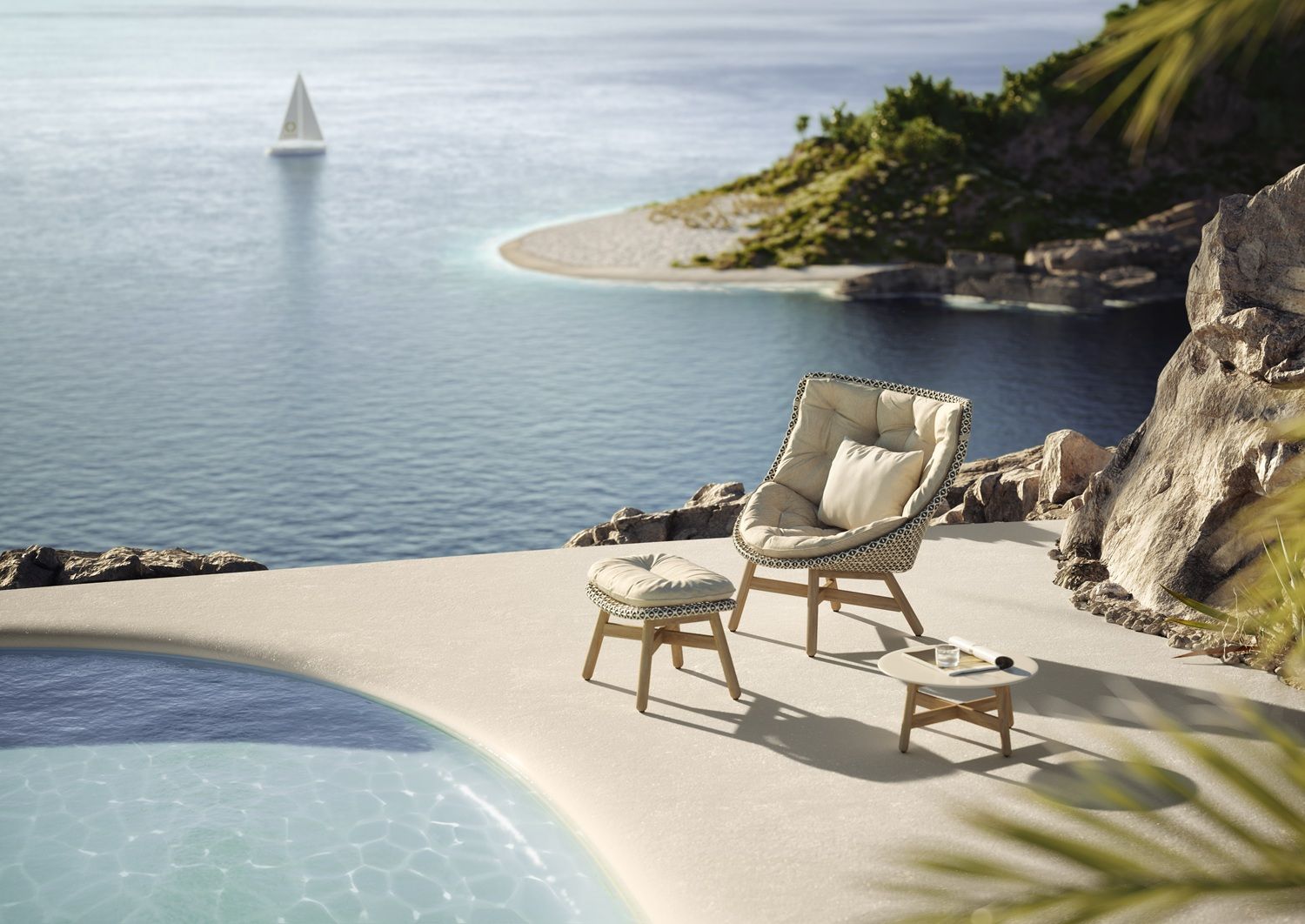 Mbrace Outdoor Wing chair High-back Dedon