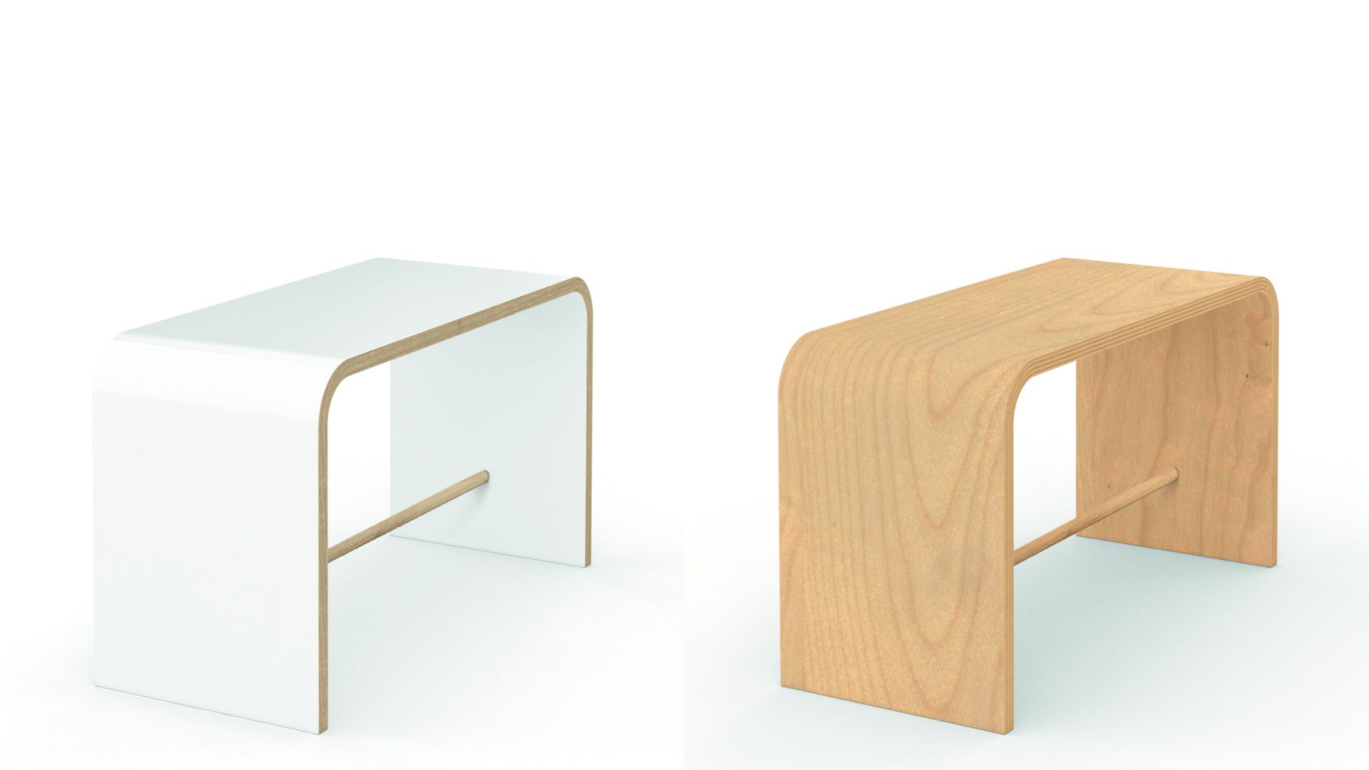 Sit stool white Tojo