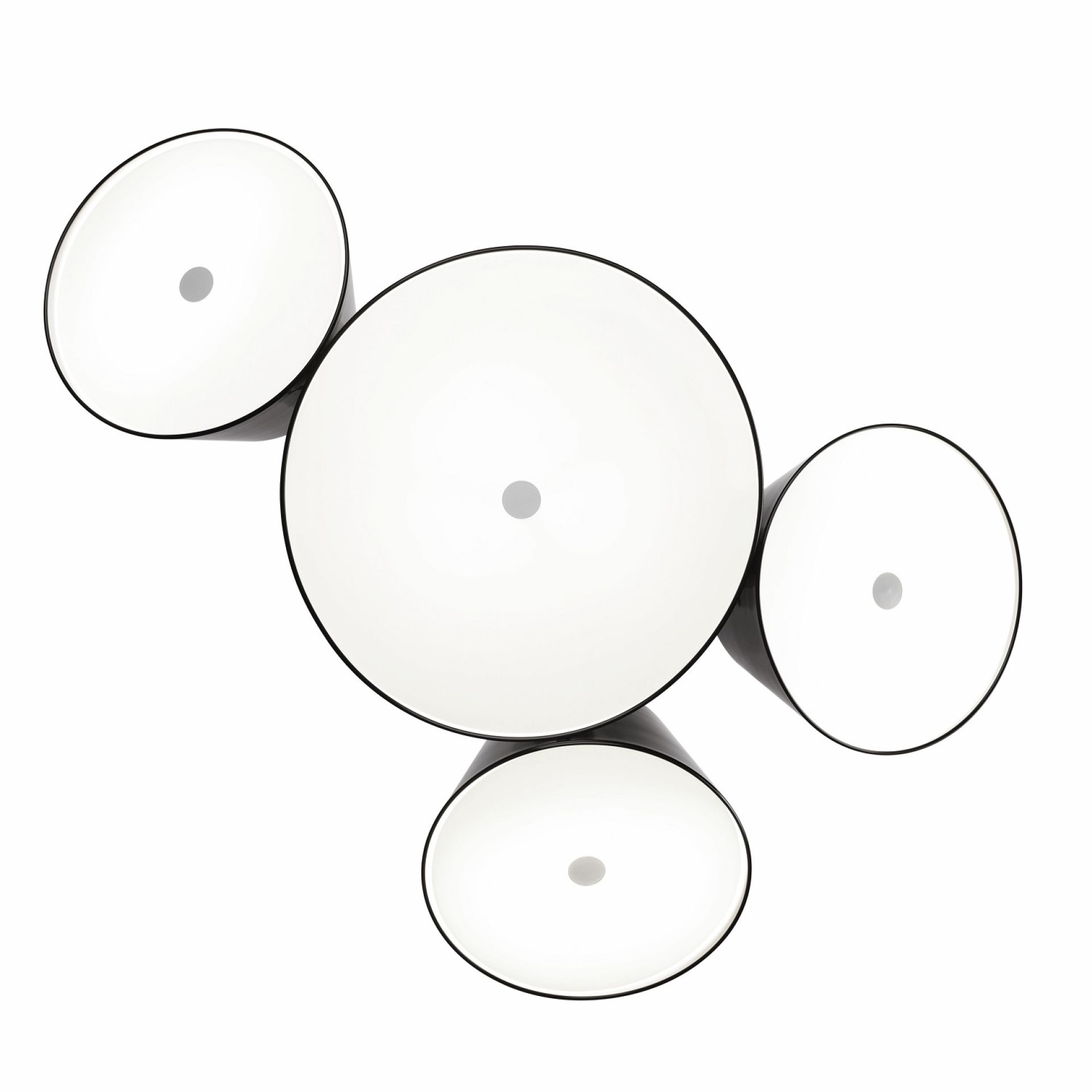 Tam Tam 3 LED Pendant light marset Pearlwhite-Black