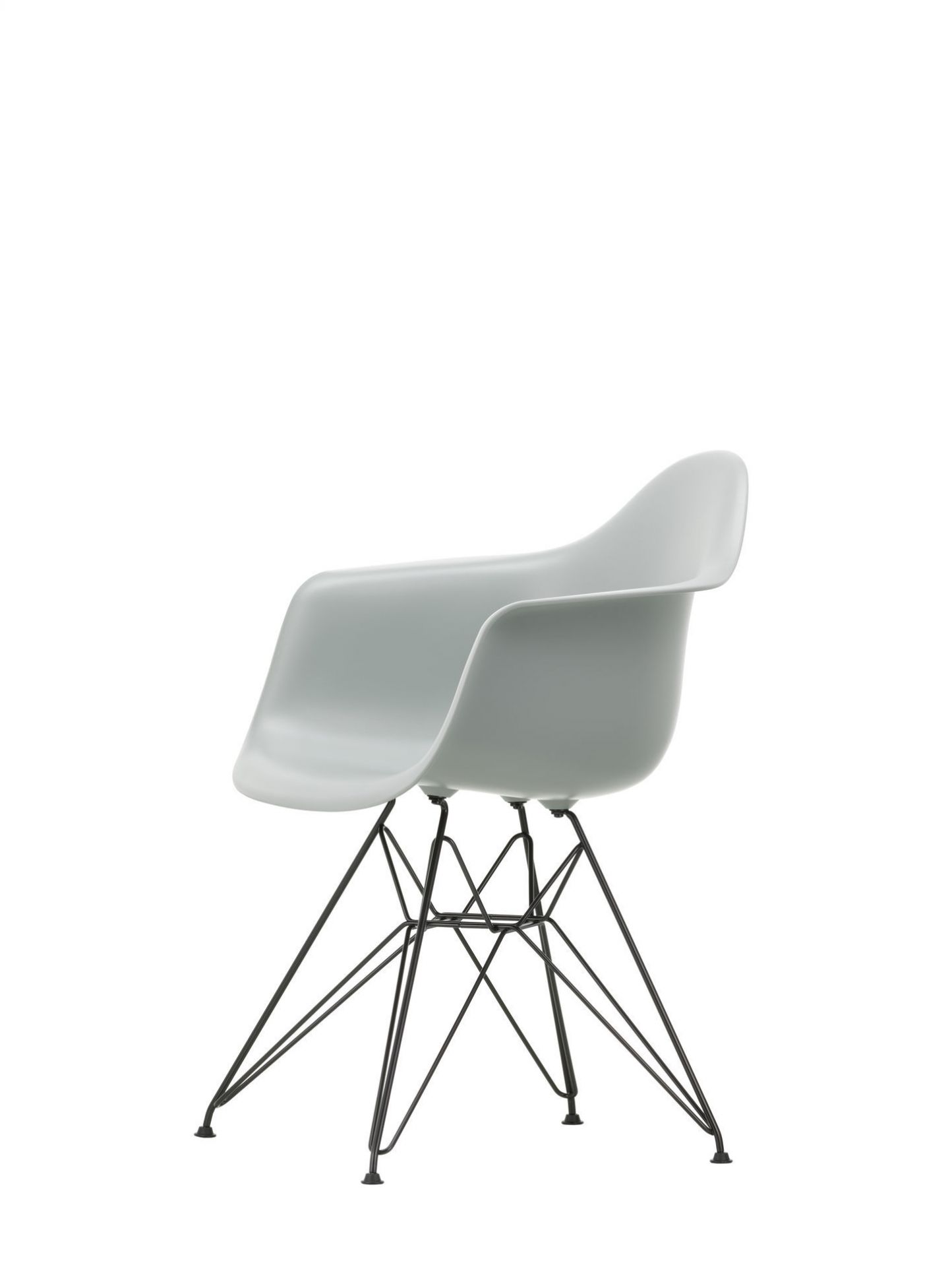 Eames Plastic Arm Chair DAR Chair Vitra Chrome - Granite grey