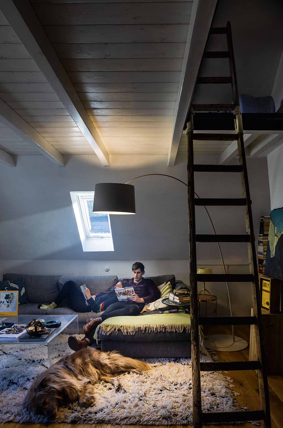 Twiggy LED Floor lamp Foscarini Greige