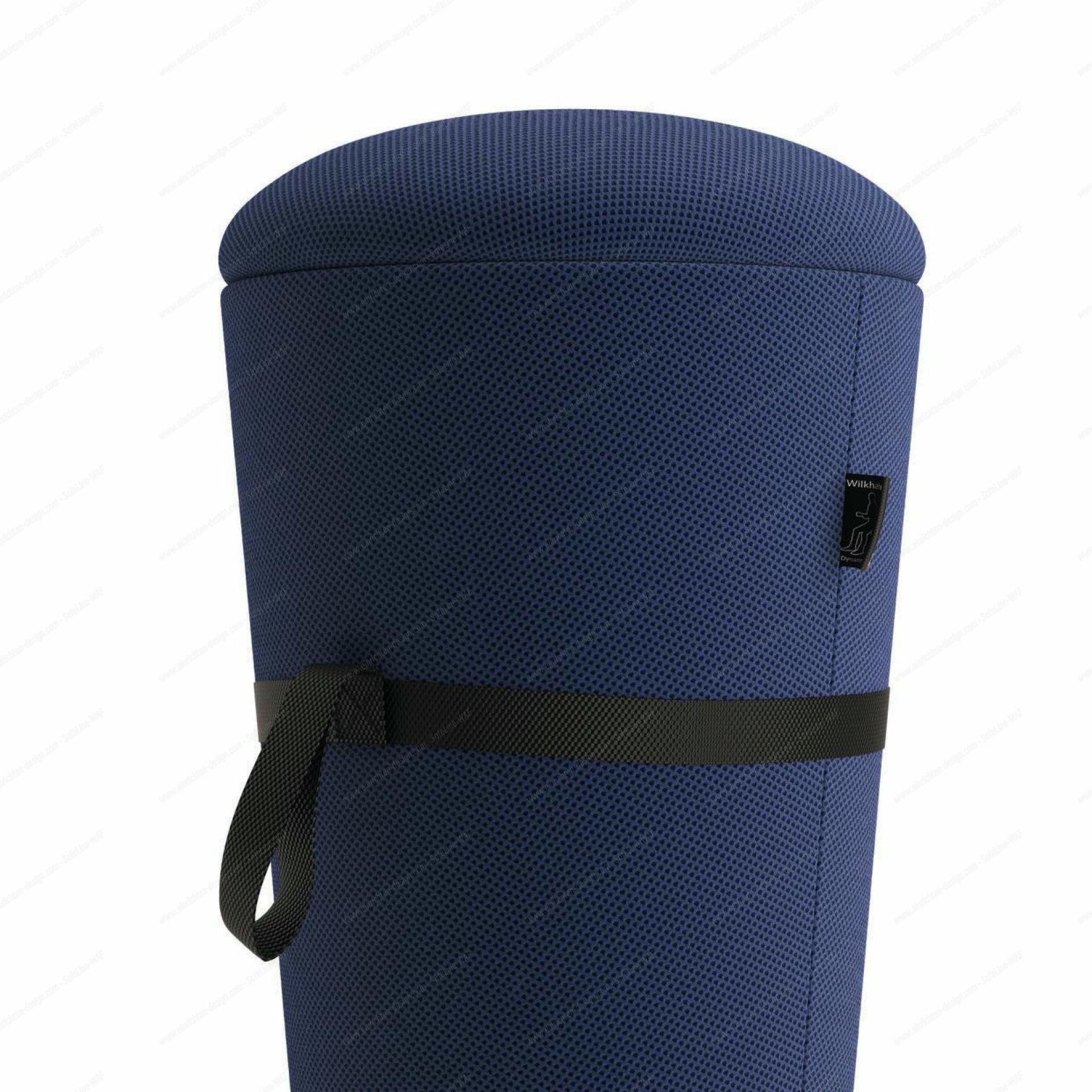 Stand-Up sitting stool Wilkhahn Dark blue Dunkelblauer Wilkhahn Stehhocker: Ergonomischer Sitzhocker für dynamisches Sitzen und Stehen im Büro.