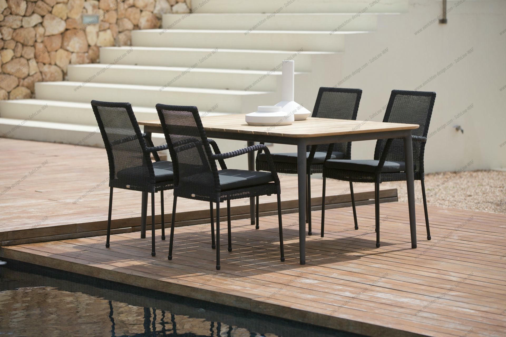 Core Outdoor Chair AirTouch with Armrests Cane-Line