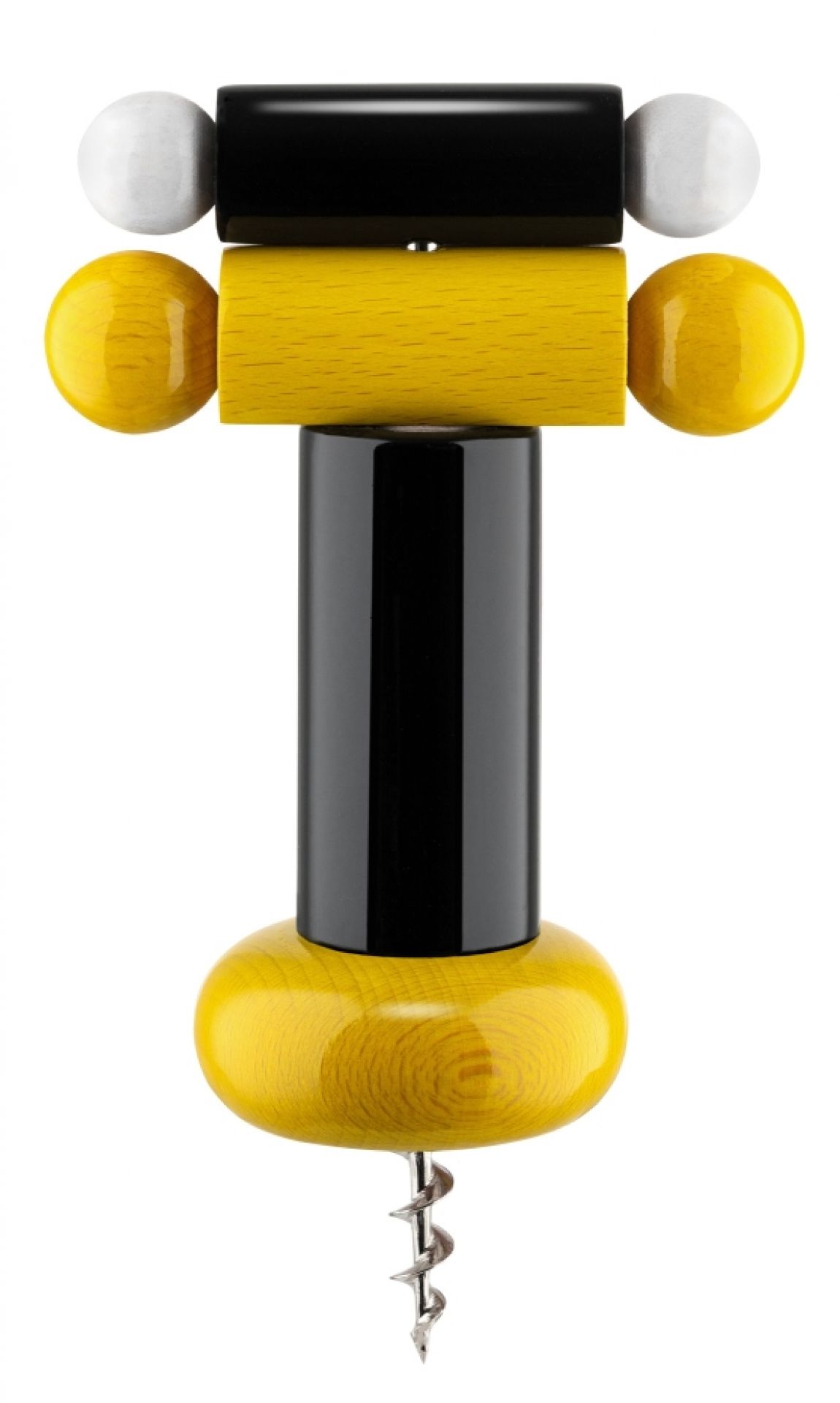 Corkscrew ES17 Alessi  Black, yellow and white SINGLE PIECES