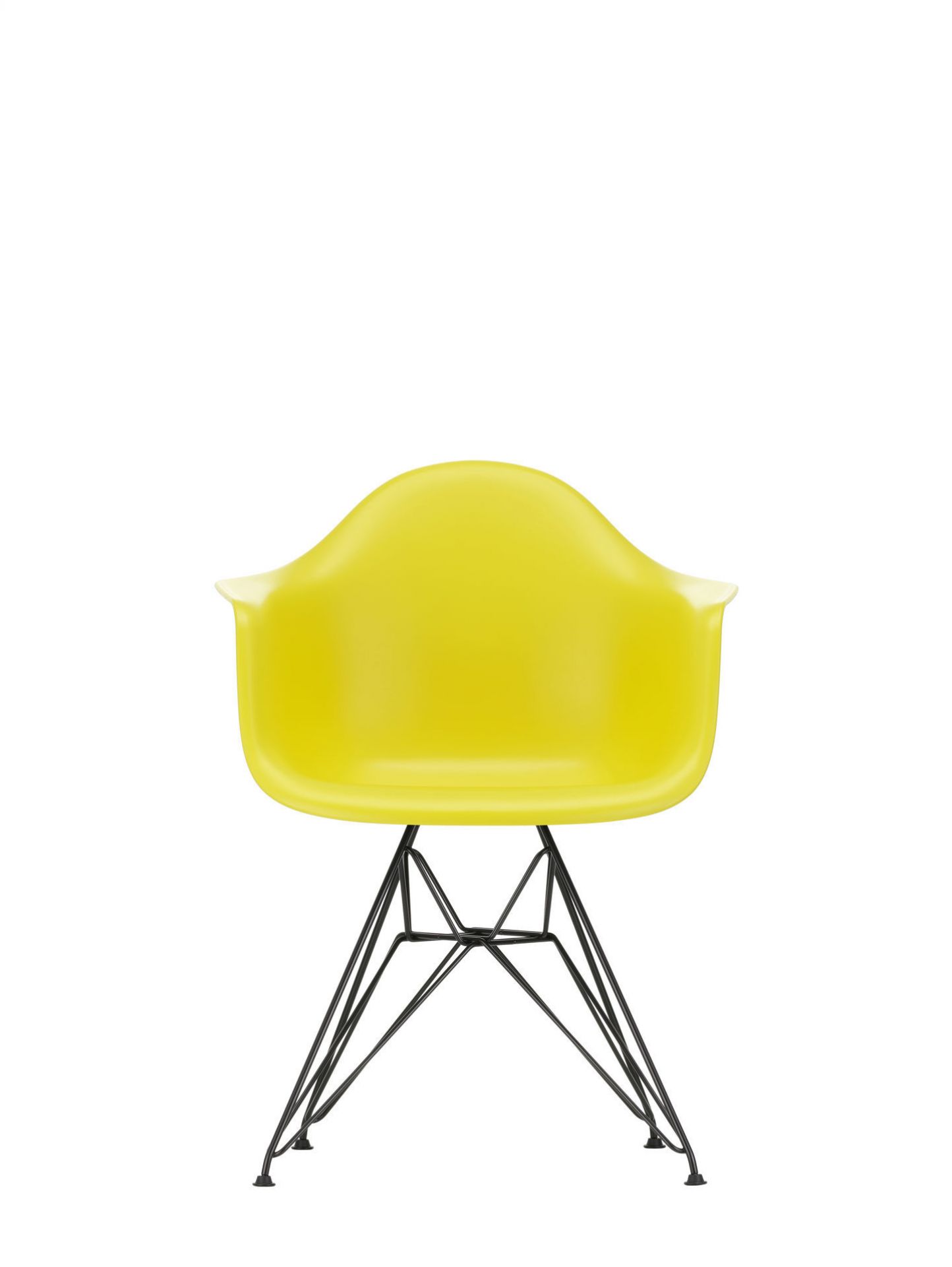Eames Plastic Arm Chair DAR Chair Vitra Chrome - Rust orange