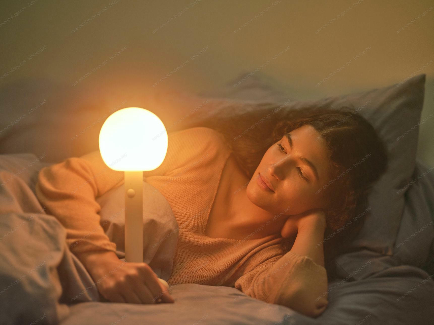 Fire rechargeable LED table lamp Grau