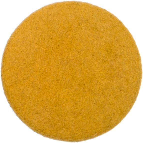 Mono Round Felt Rug Ø 160 cm myfelt Klara (mustard yellow)