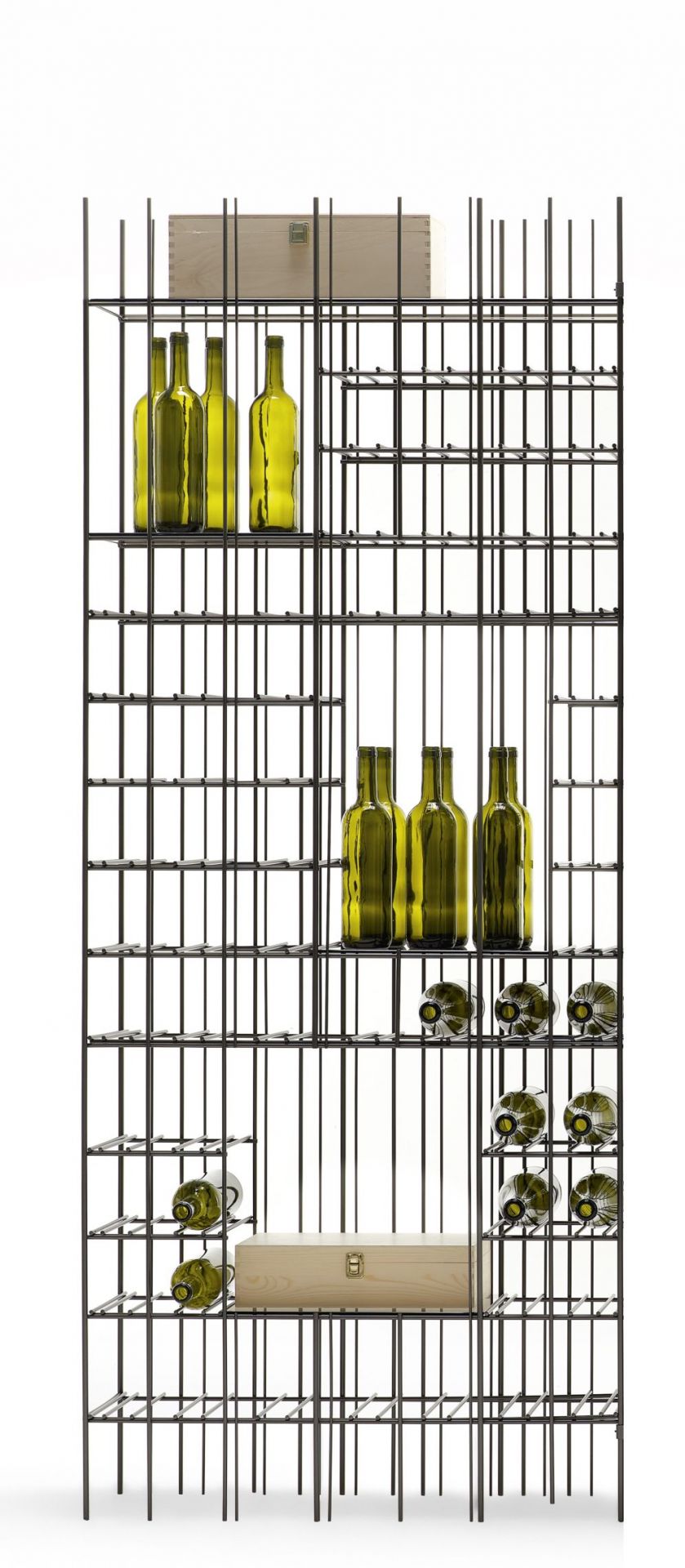 Metrica A bottle holder with 3 green glass shelves Mogg