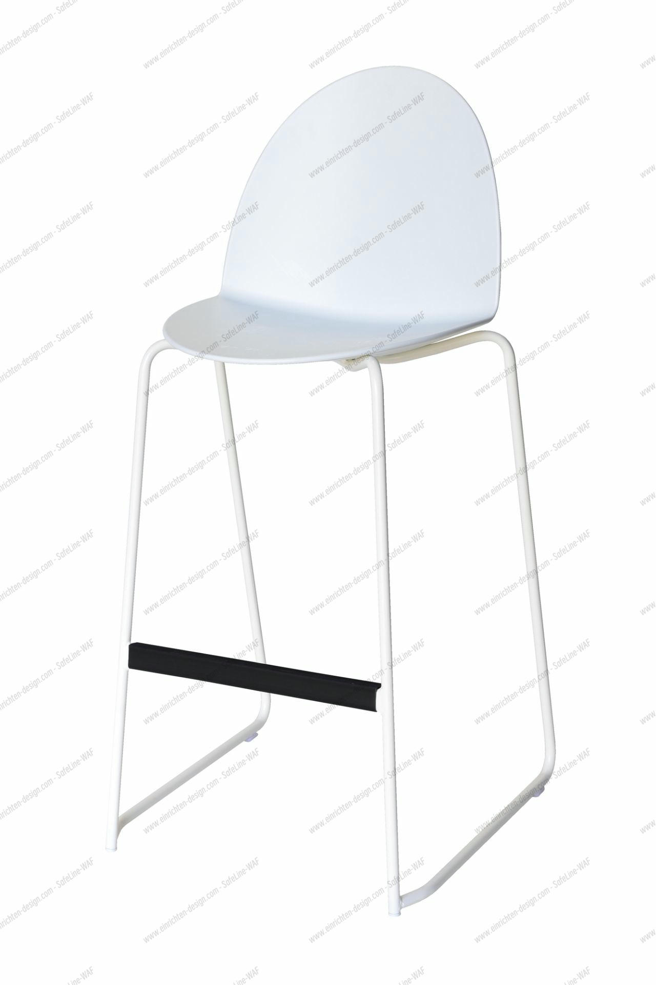 Camel Bar stool Sled base Segis white
