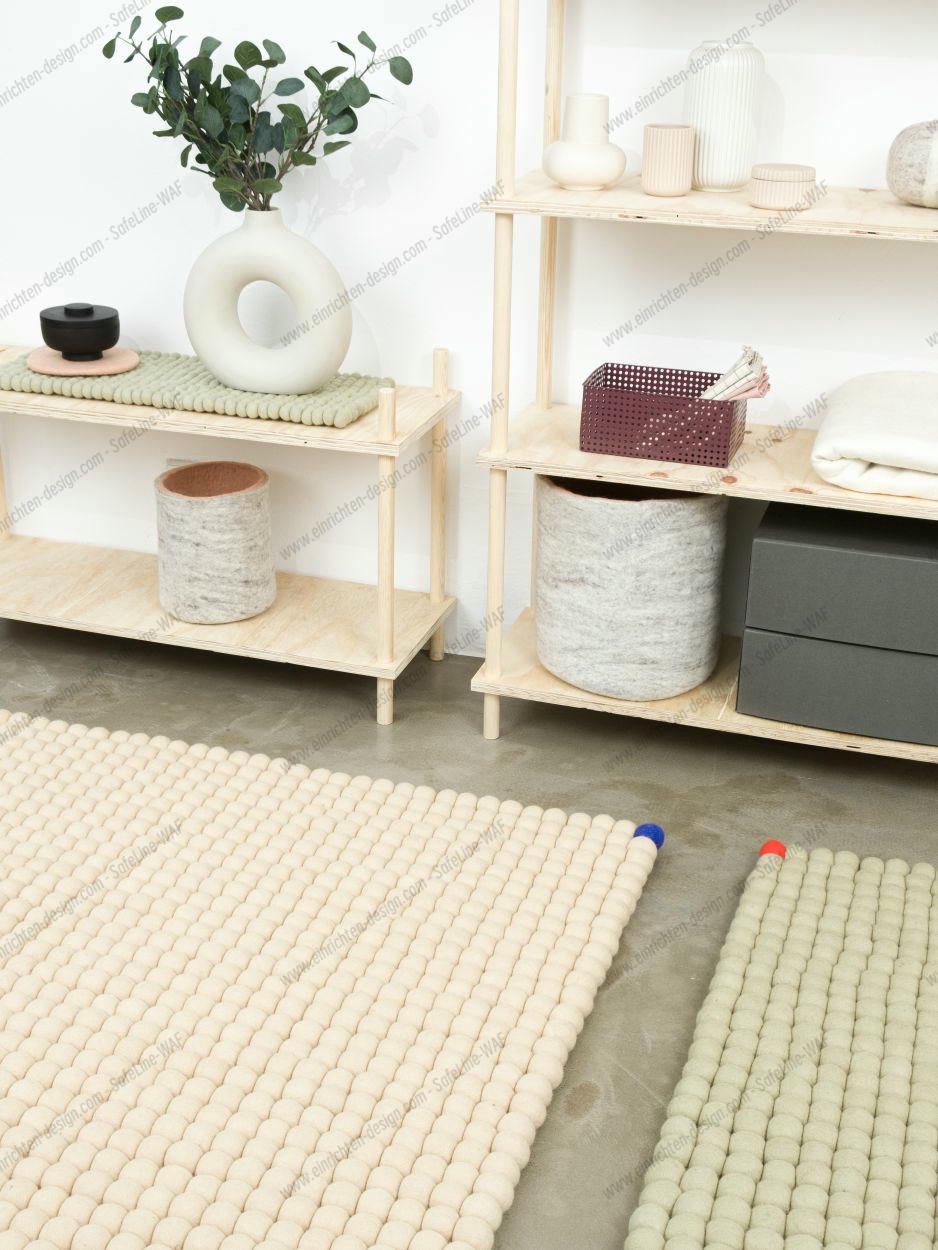 Big One Rectangular Felt carpet 200 x 300 cm myfelt Green beige