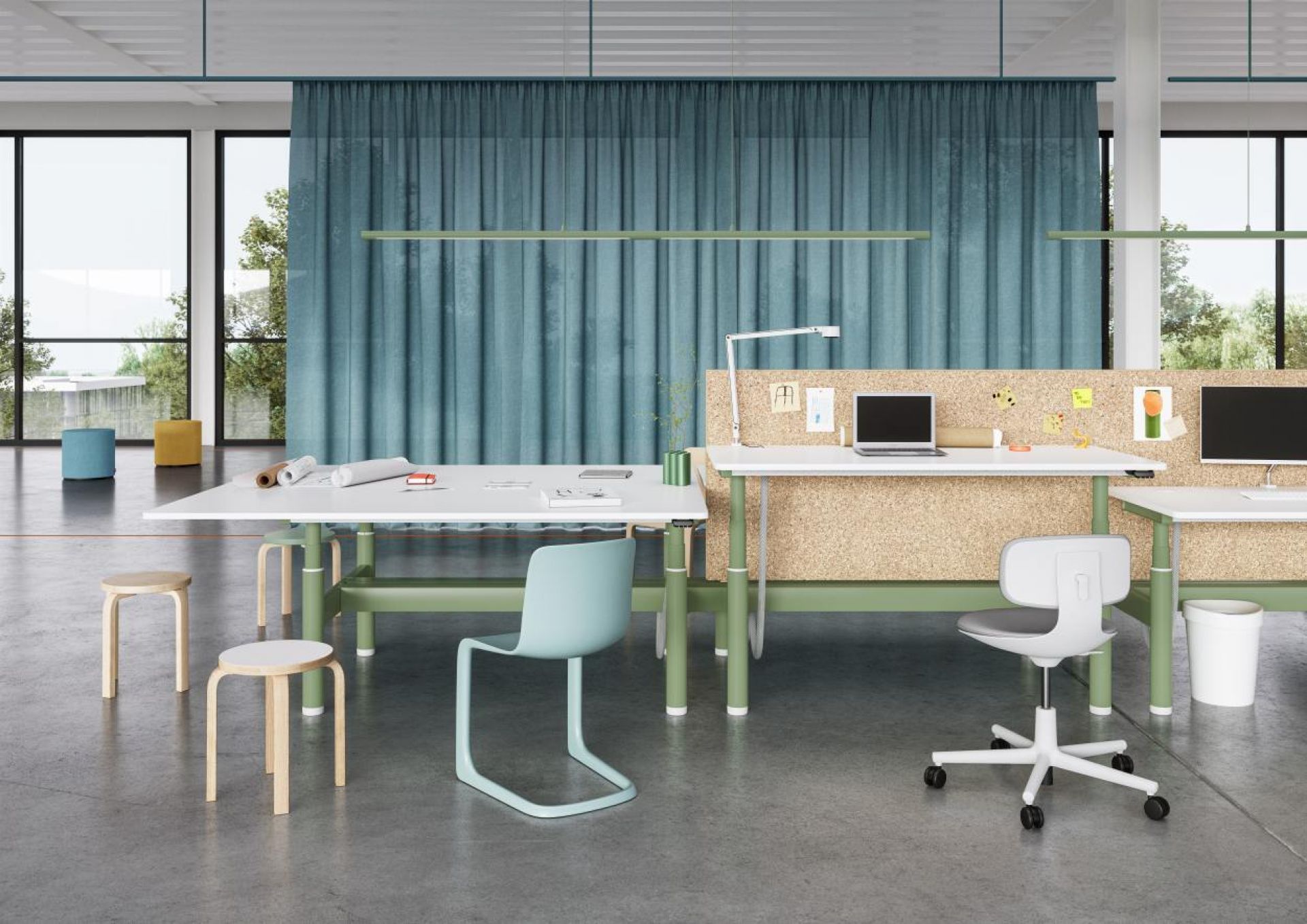 Tyde 2 Sitting and Standing table 140 cm Vitra