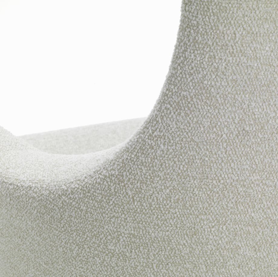 Grand Repos Armchair + Ottoman Vitra Polished Nubia Ivory / Pearl