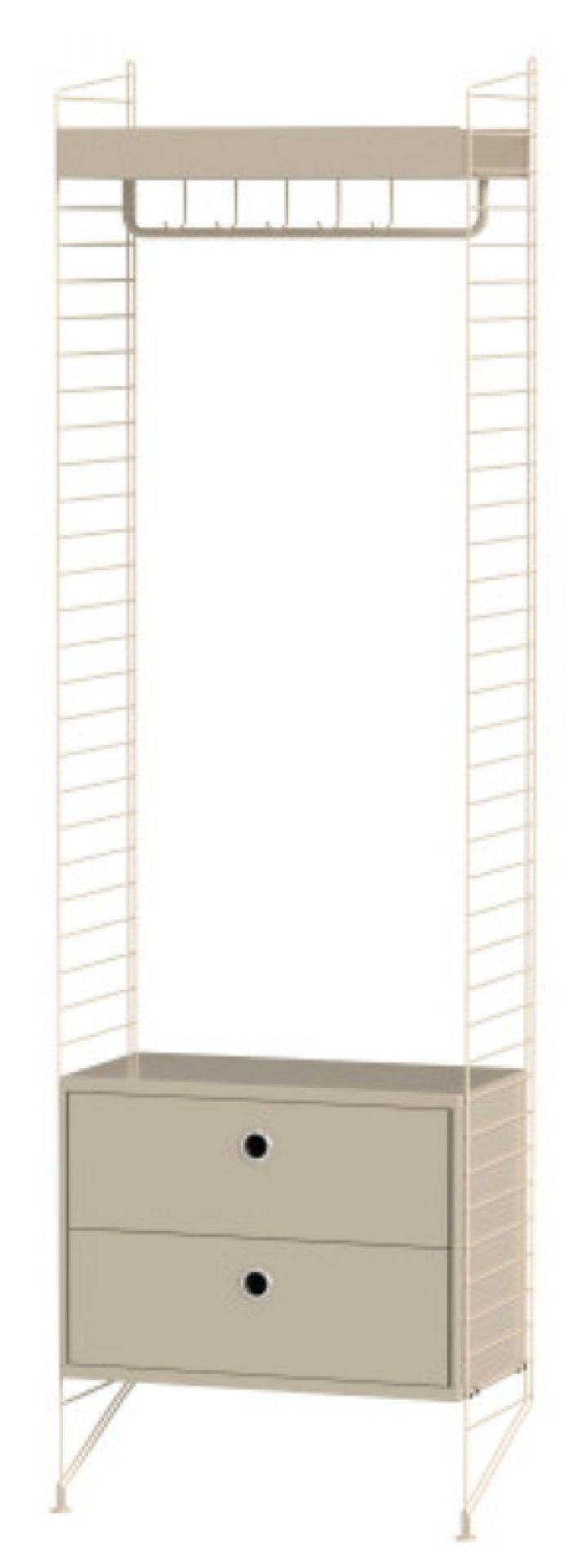 String  Hallway floor Shelving system M String Furniture Beige - Beige