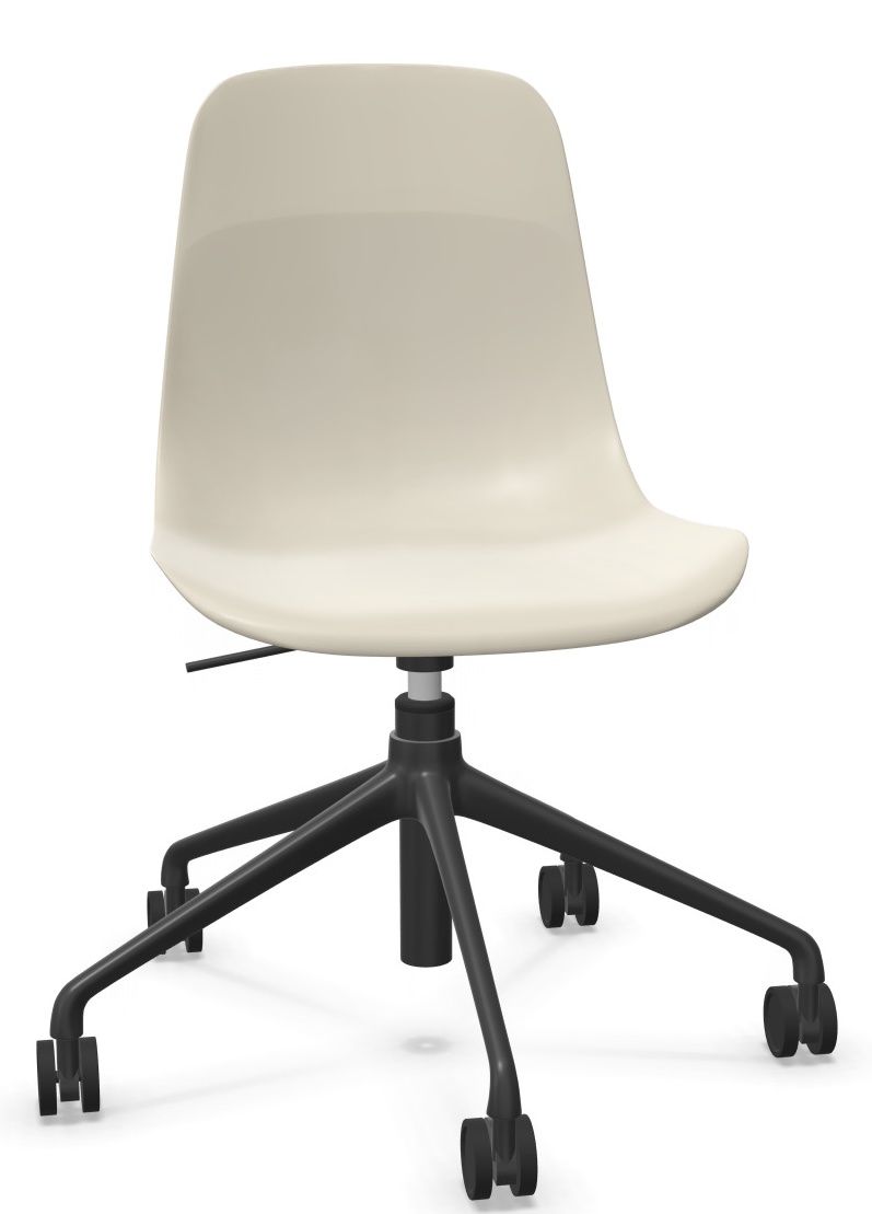 Elephantino chair five-star frame with castors Kristalia