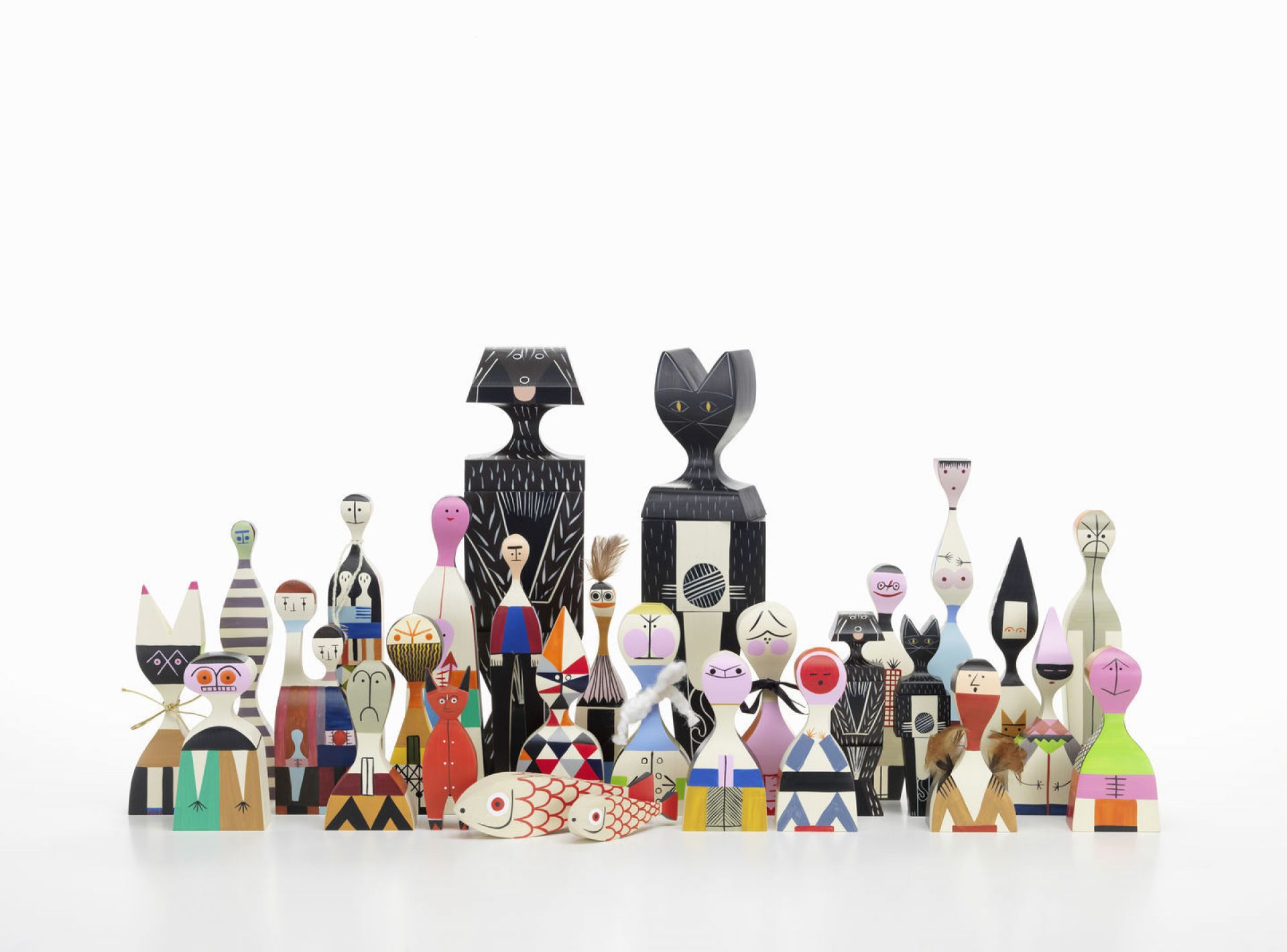 Wooden Dolls Cat / Dog Wooden Figure Vitra