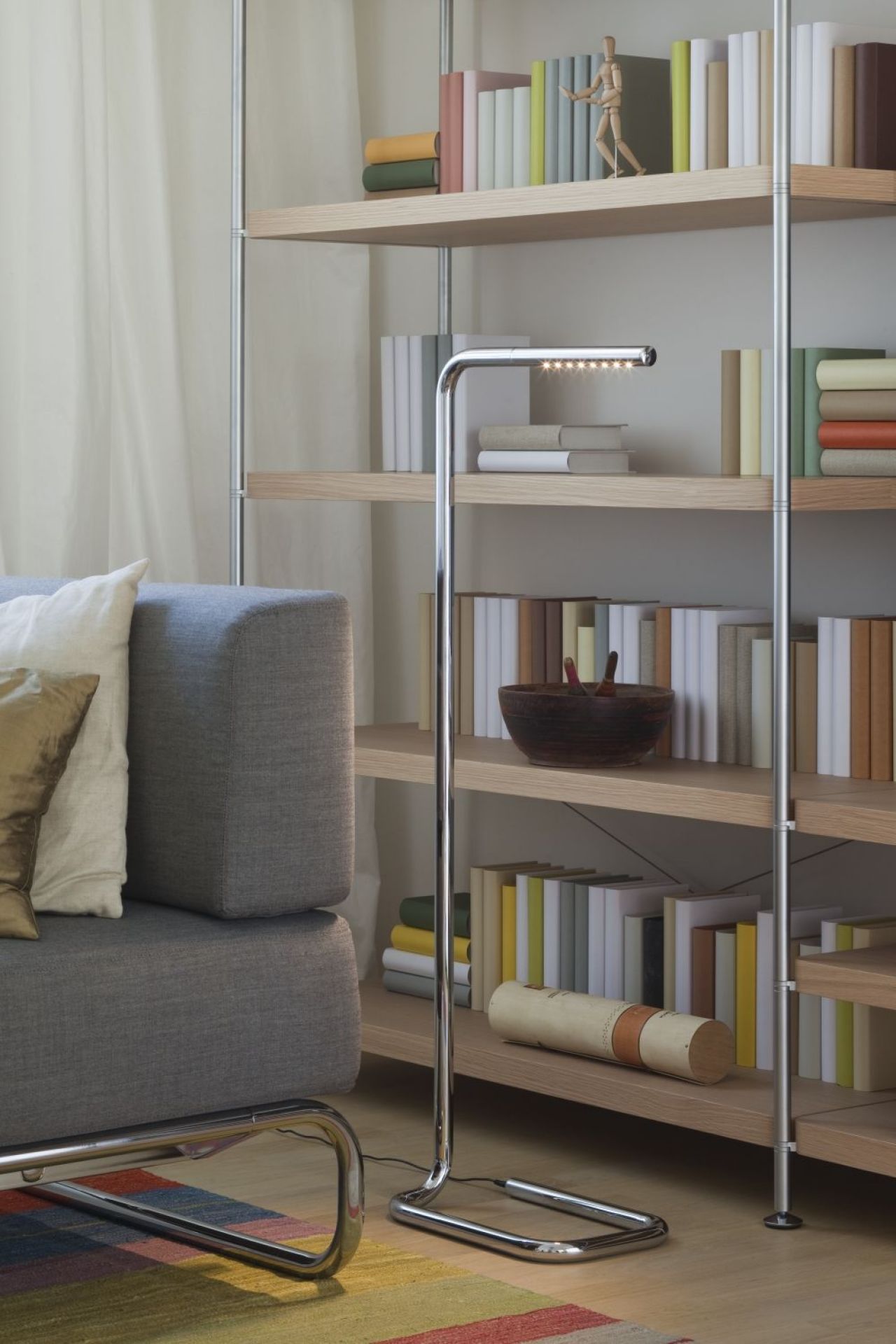 Lum LED 125 Floor lamp Thonet Chrome