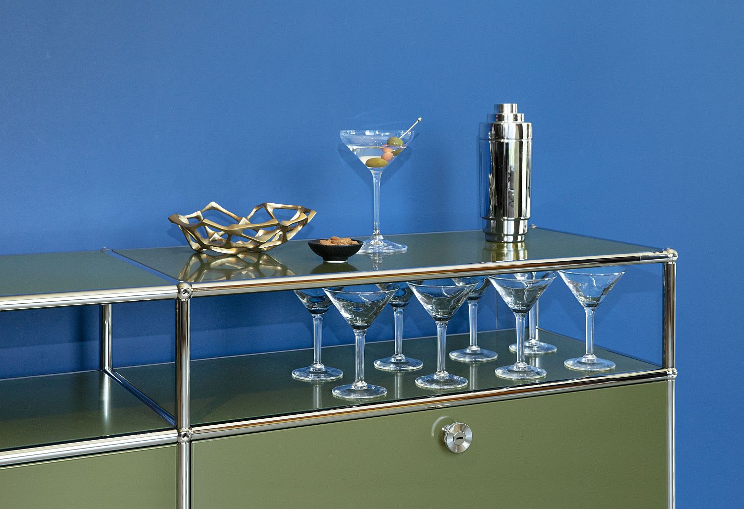 USM Haller Sideboard TV Hi-Fi-Möbel – QUICK SHIP-graphitschwarz