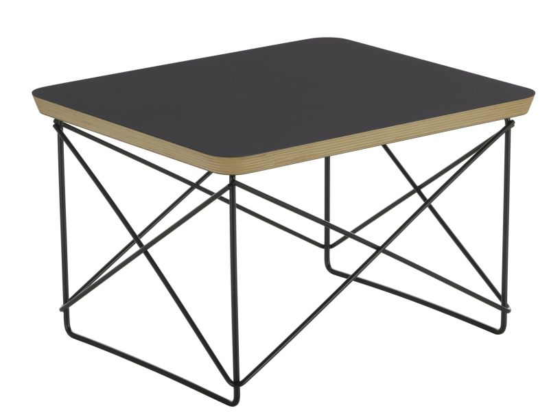 Occasional Table LTR Side Table HPL Black Vitra Steel wire black powder-coated