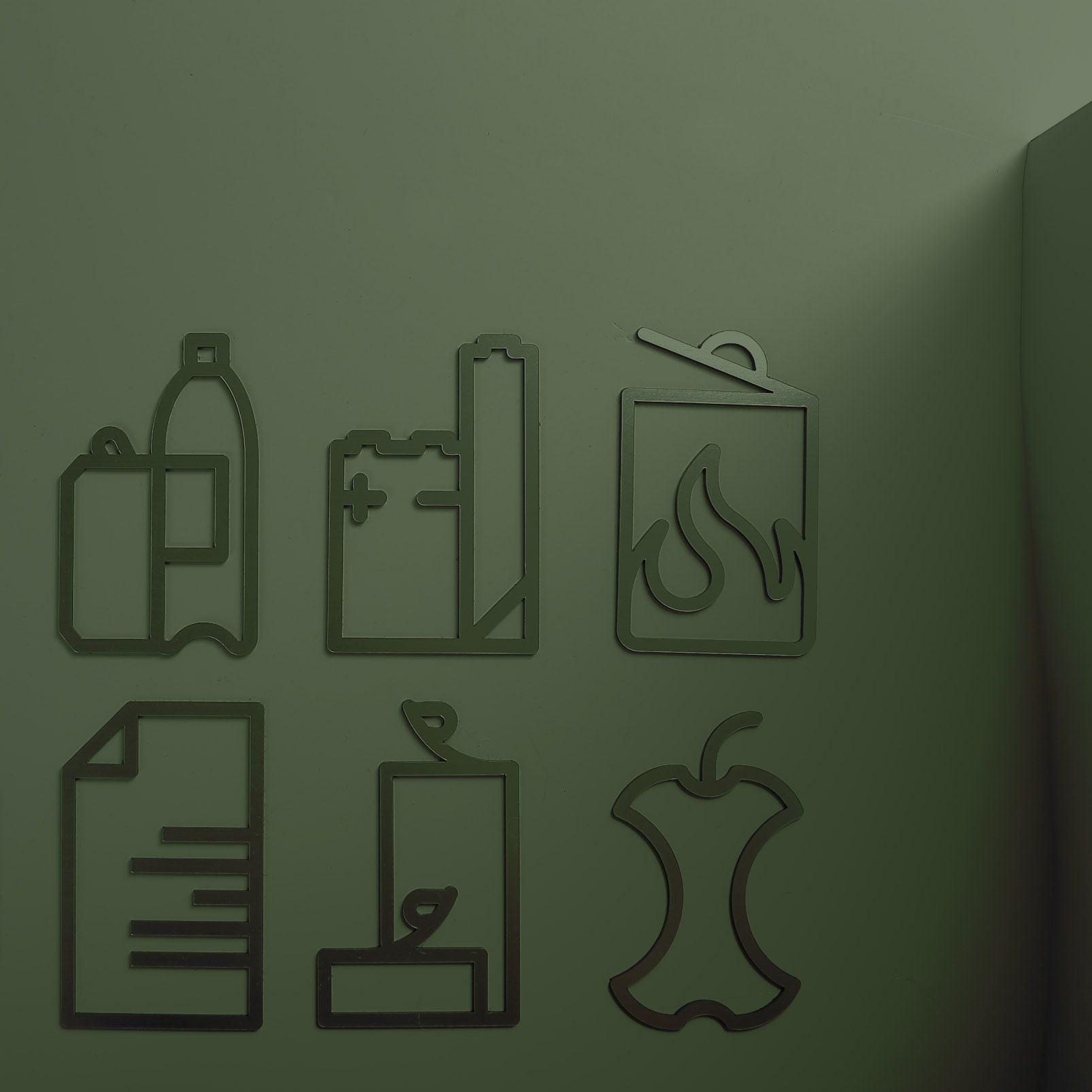 Symbols for bin waste bin / waste separation Mizetto QUICK SHIP
