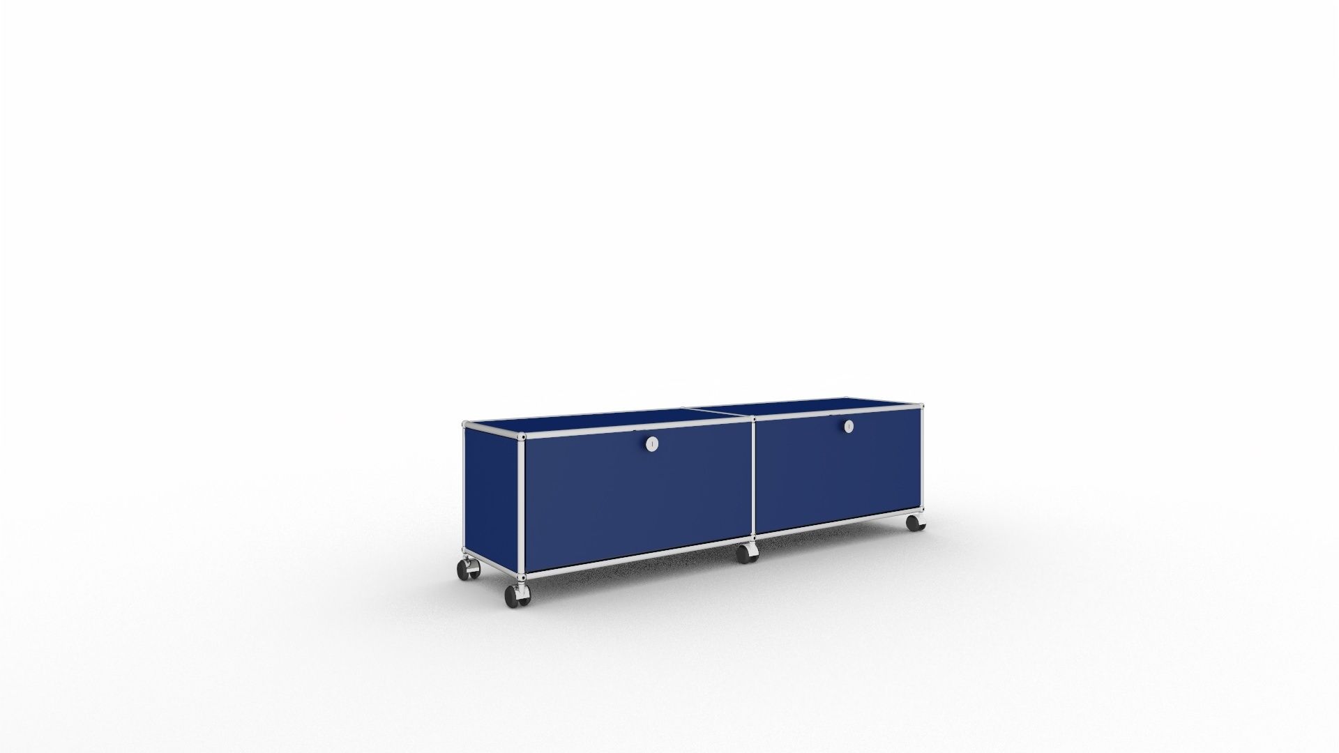 USM Haller schmales TV Lowboard enzianblau
