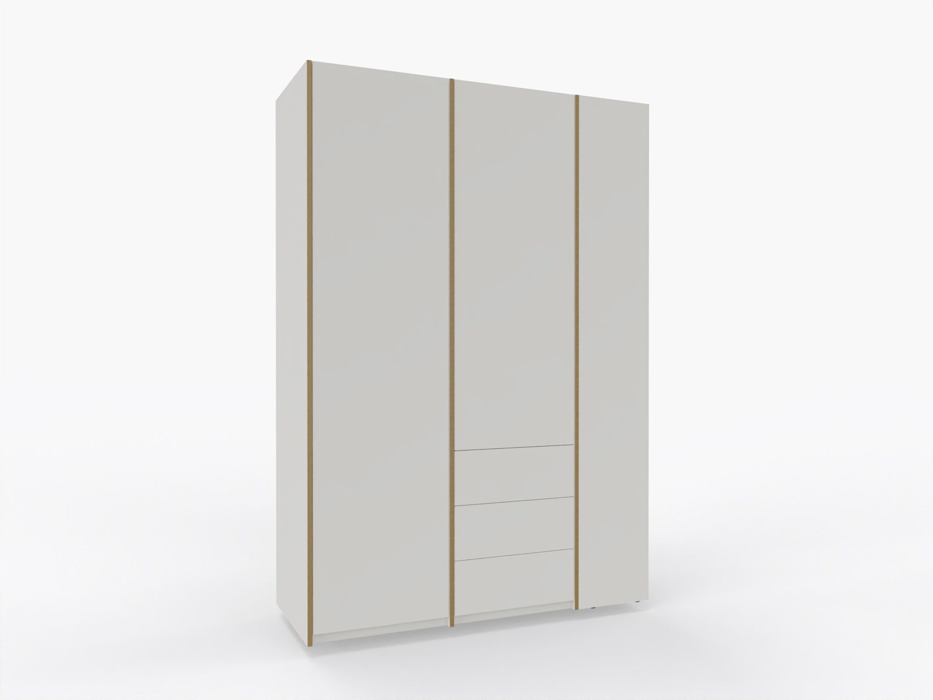 MODULAR PLUS wardrobe combination with add-on shelf on the right and 3 drawers Müller Möbelwerkstätten