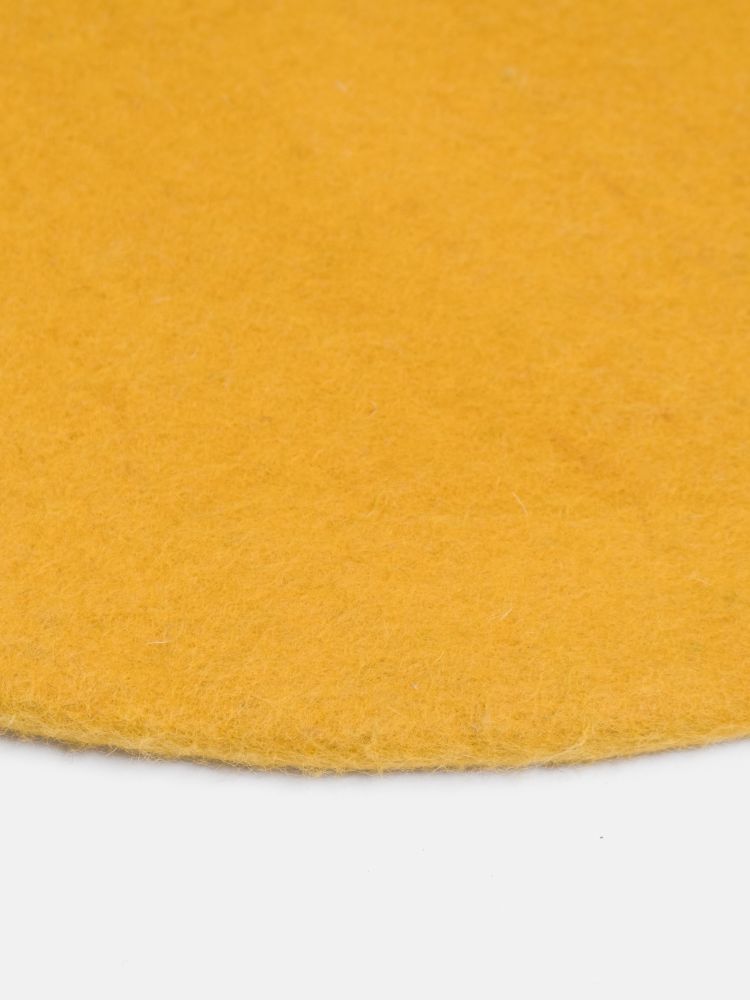 Mono Round Felt Rug Ø 160 cm myfelt Klara (mustard yellow)
