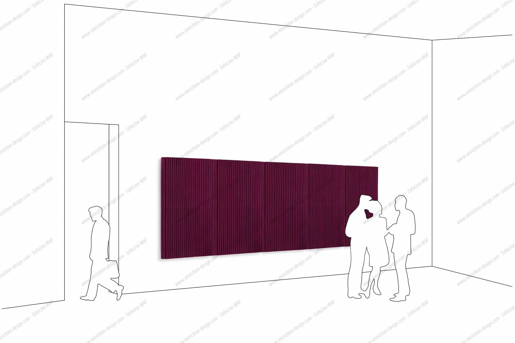 Wave wall module portrait format incl. 4 wall brackets Hey Sign