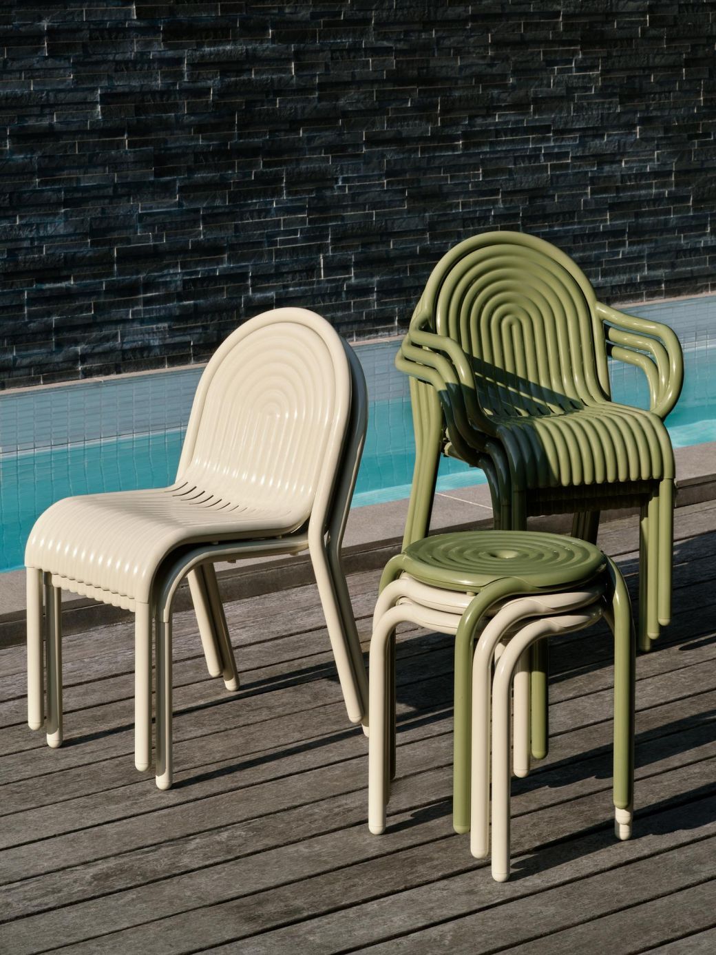 Groove Outdoor Side Chair Putty Tom Dixon