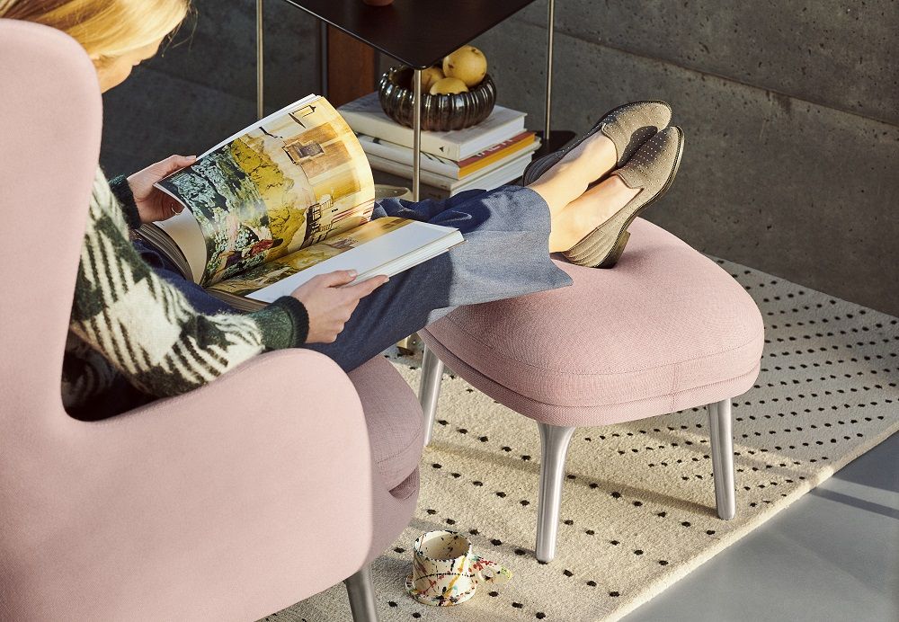 JH11 / JH12 Footstool for Ro Armchair Fritz Hansen