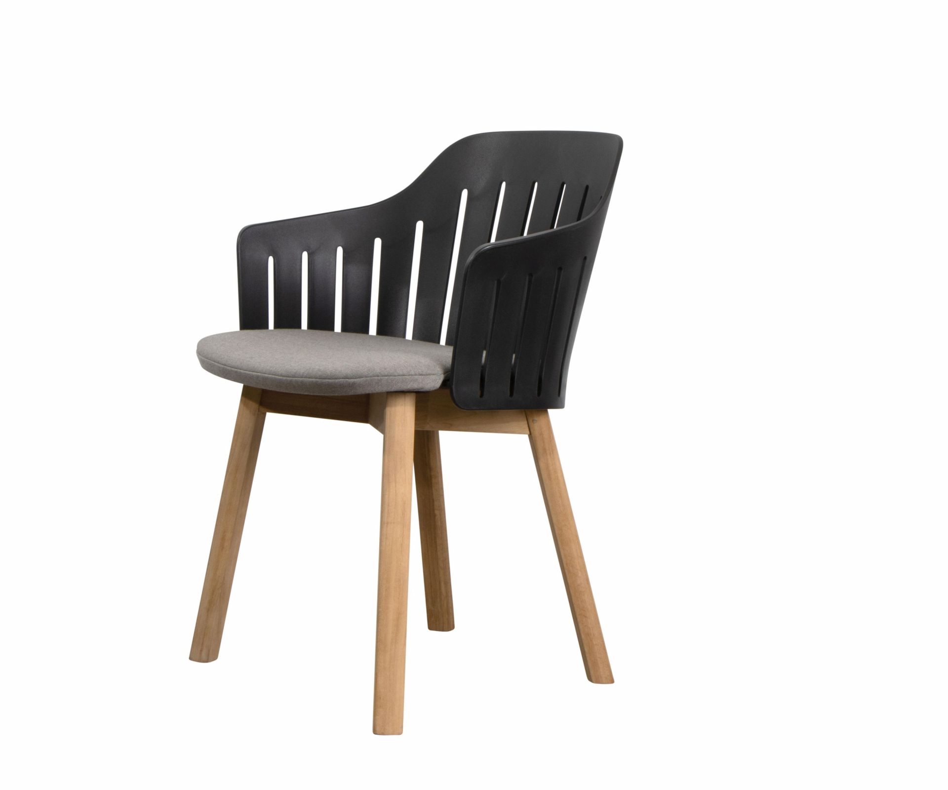 Choice Outdoor Chair Teak Frame 4 Legs Black Cane-Line