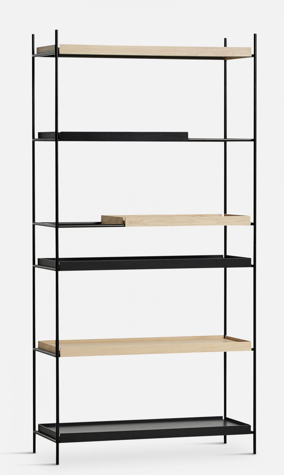 Tray Shelf High Woud Oak / Oak black